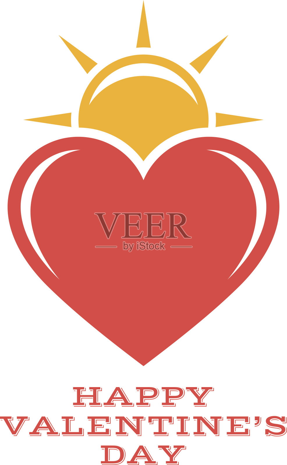 情人节快乐。贺卡插画图片素材