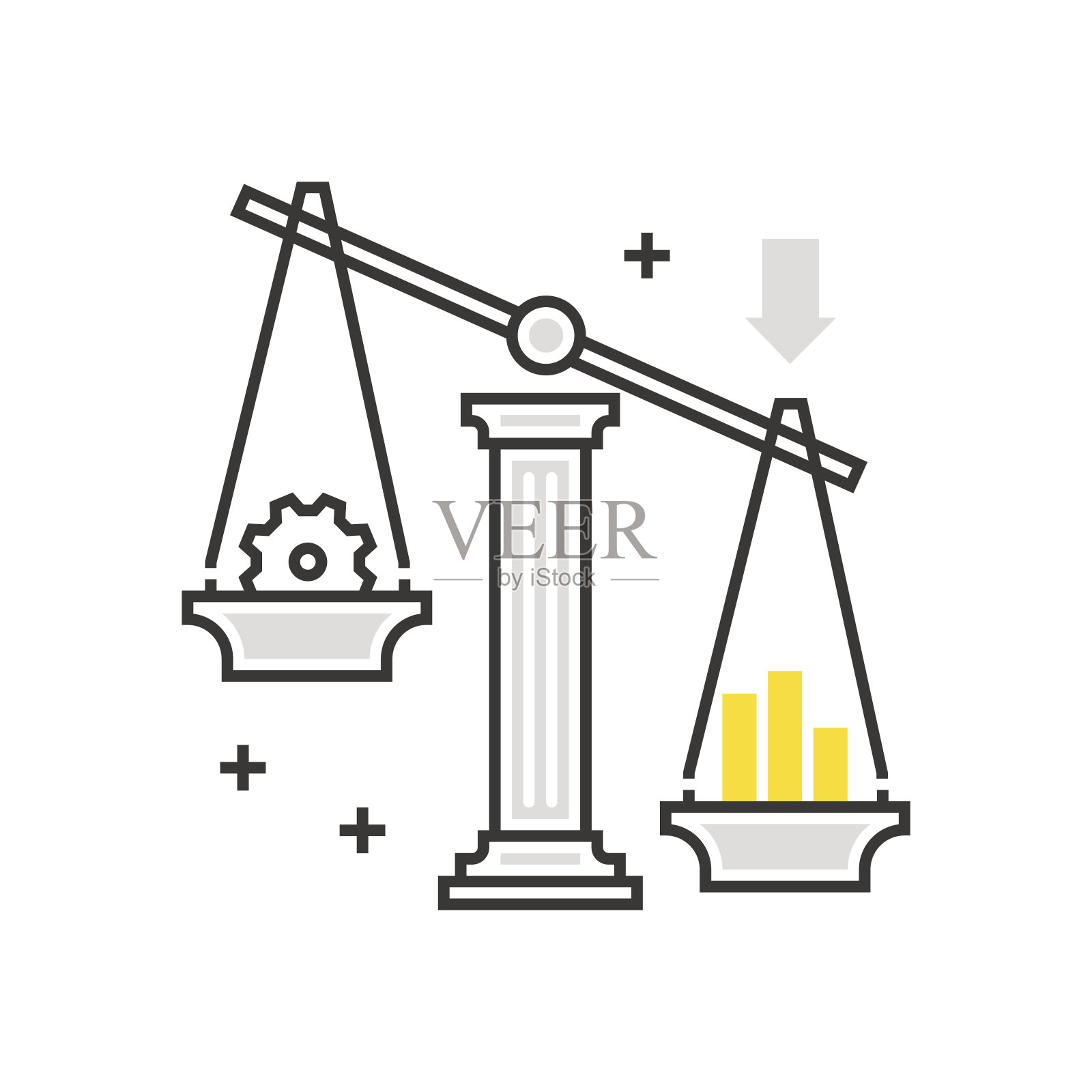 颜色框图标，债务概念图标素材