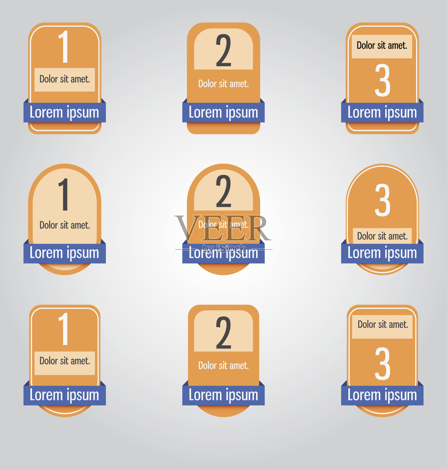 彩色标签和标签。可以用于信息图表吗图标素材