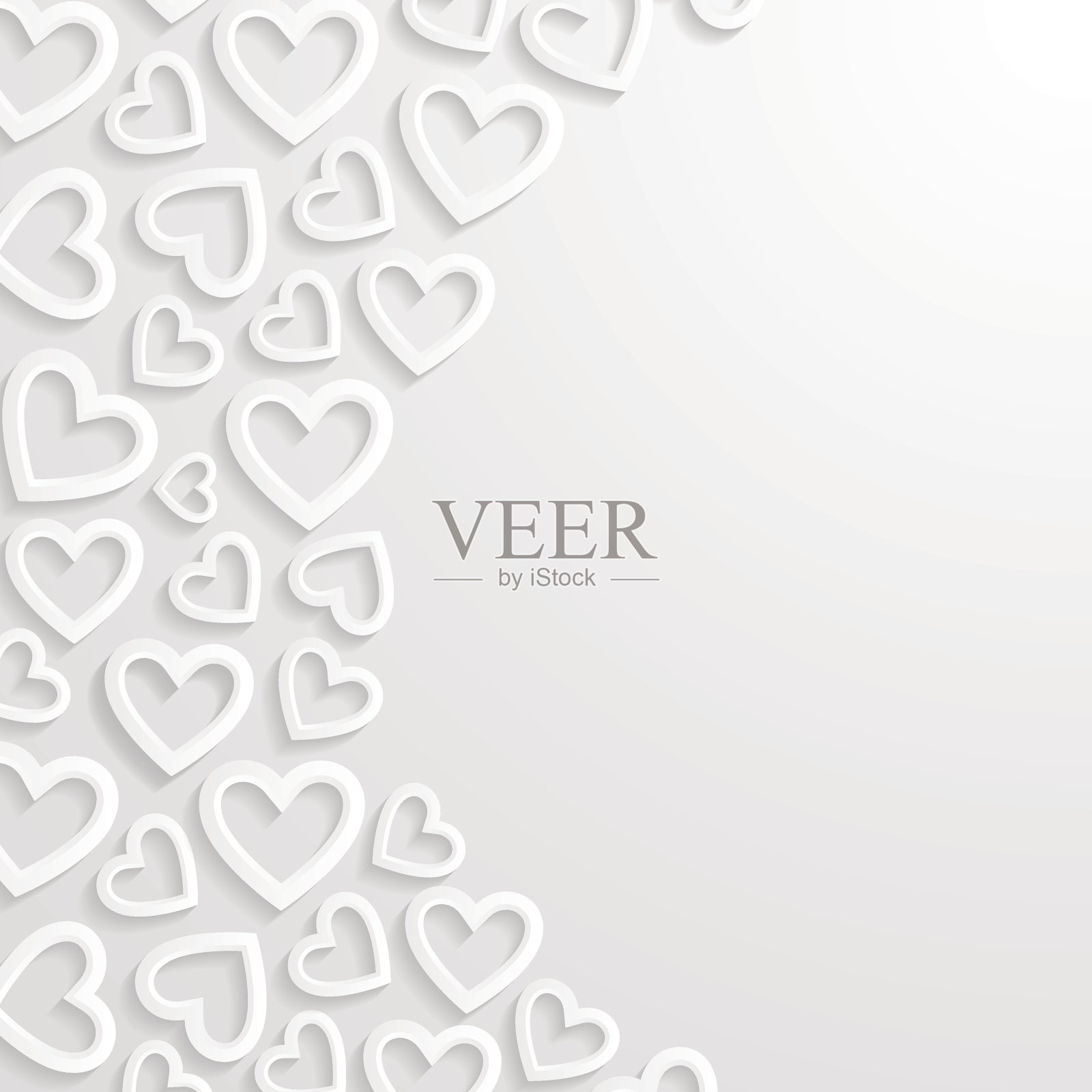 带心形的抽象背景插画图片素材