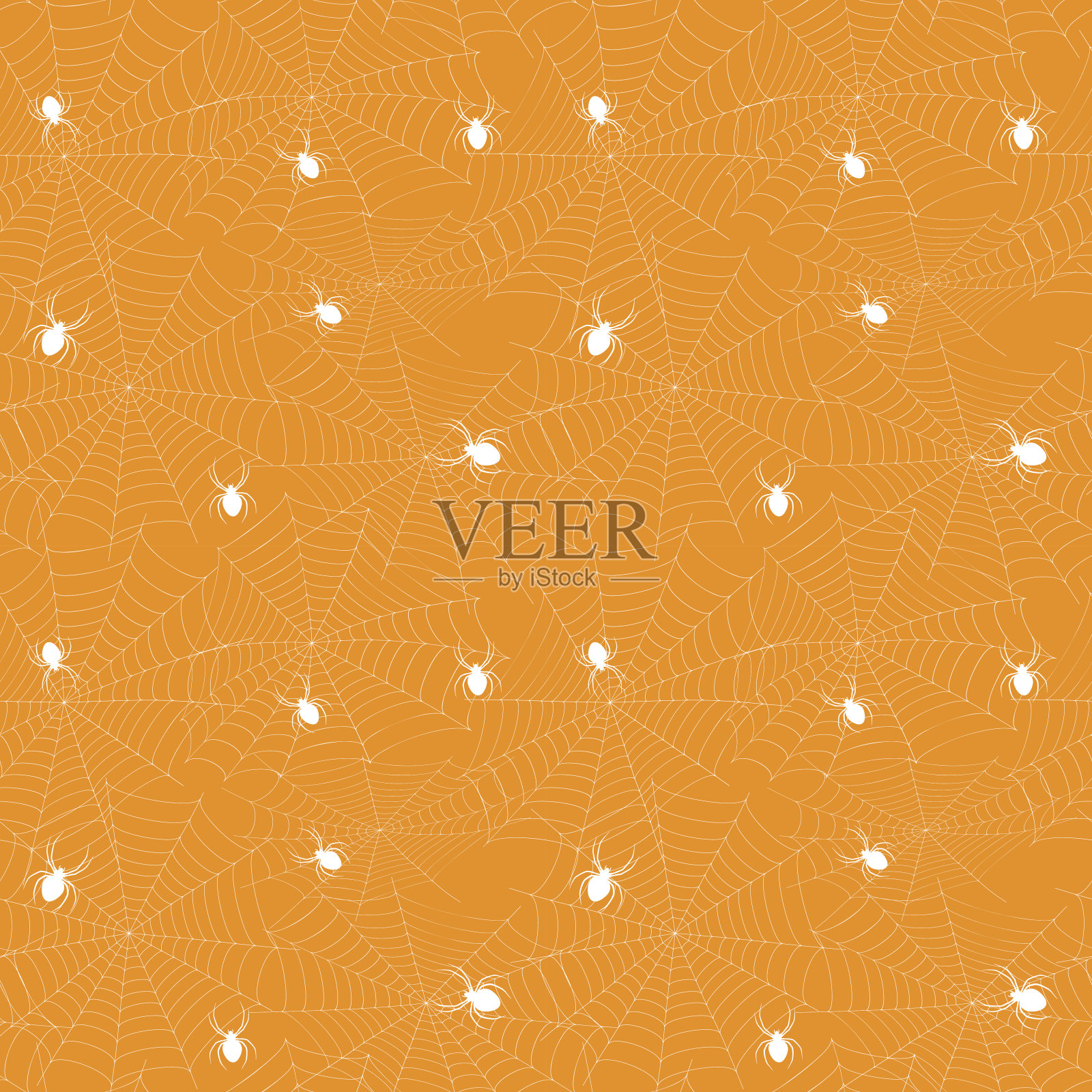 万圣节蜘蛛网无缝图案。向量的背景。插画图片素材