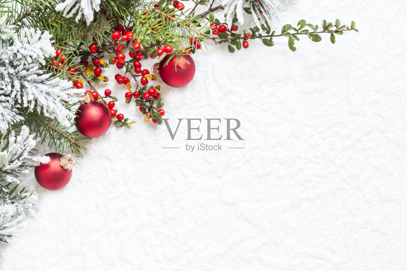 圣诞装饰上白色纹理照片摄影图片