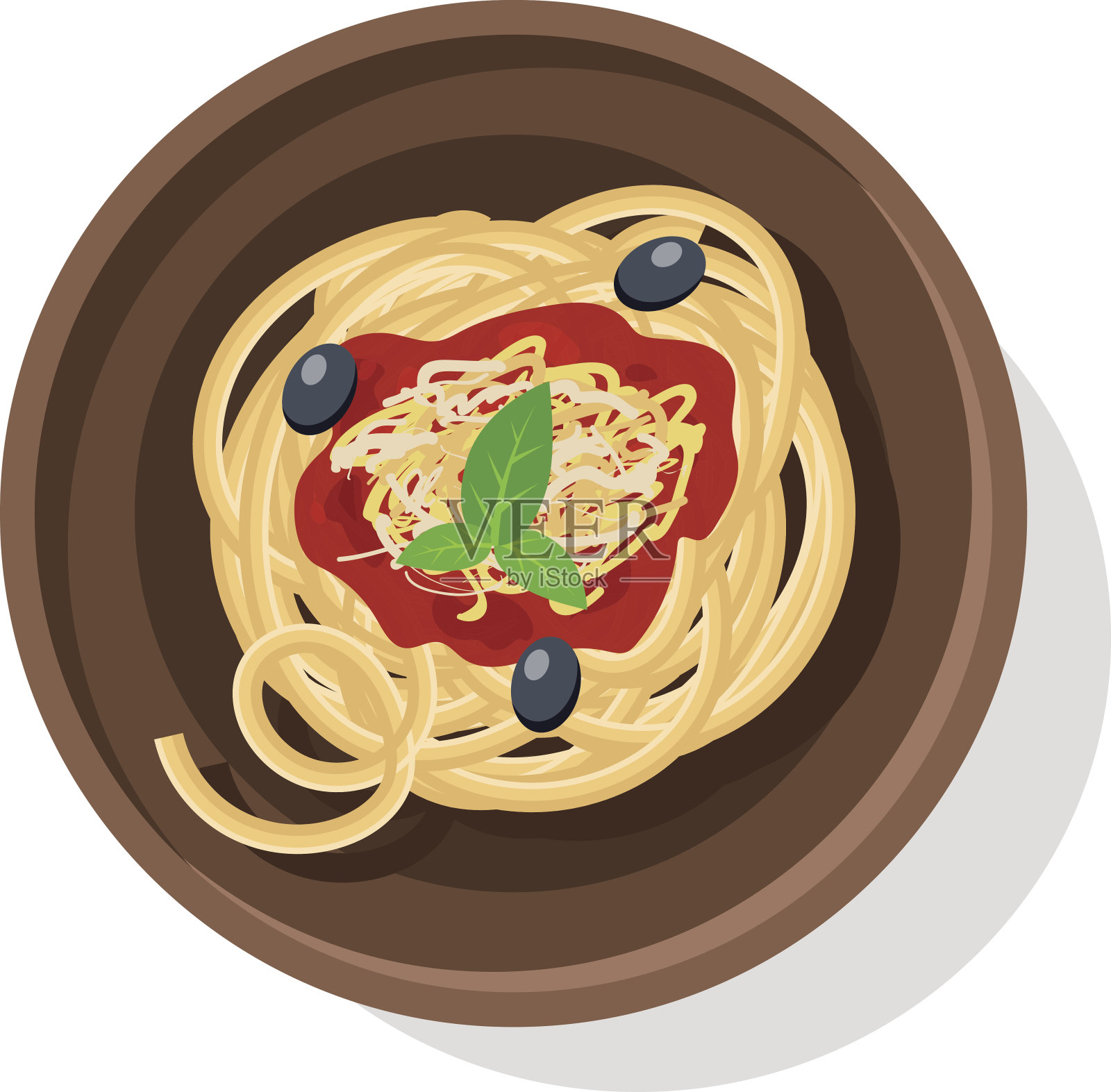 意大利面矢量图插画图片素材