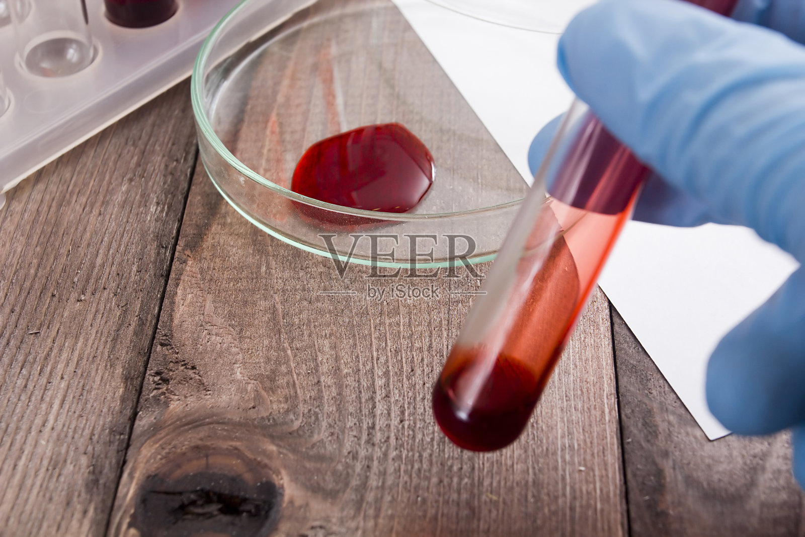 管状血液作为验血用照片摄影图片