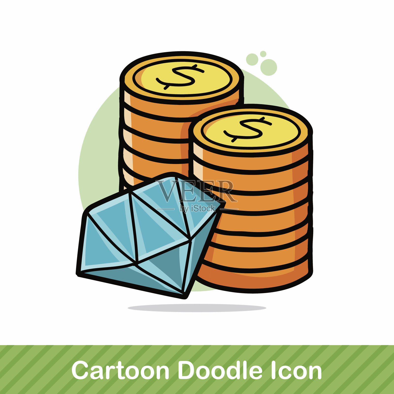 赌场的筹码涂鸦插画图片素材