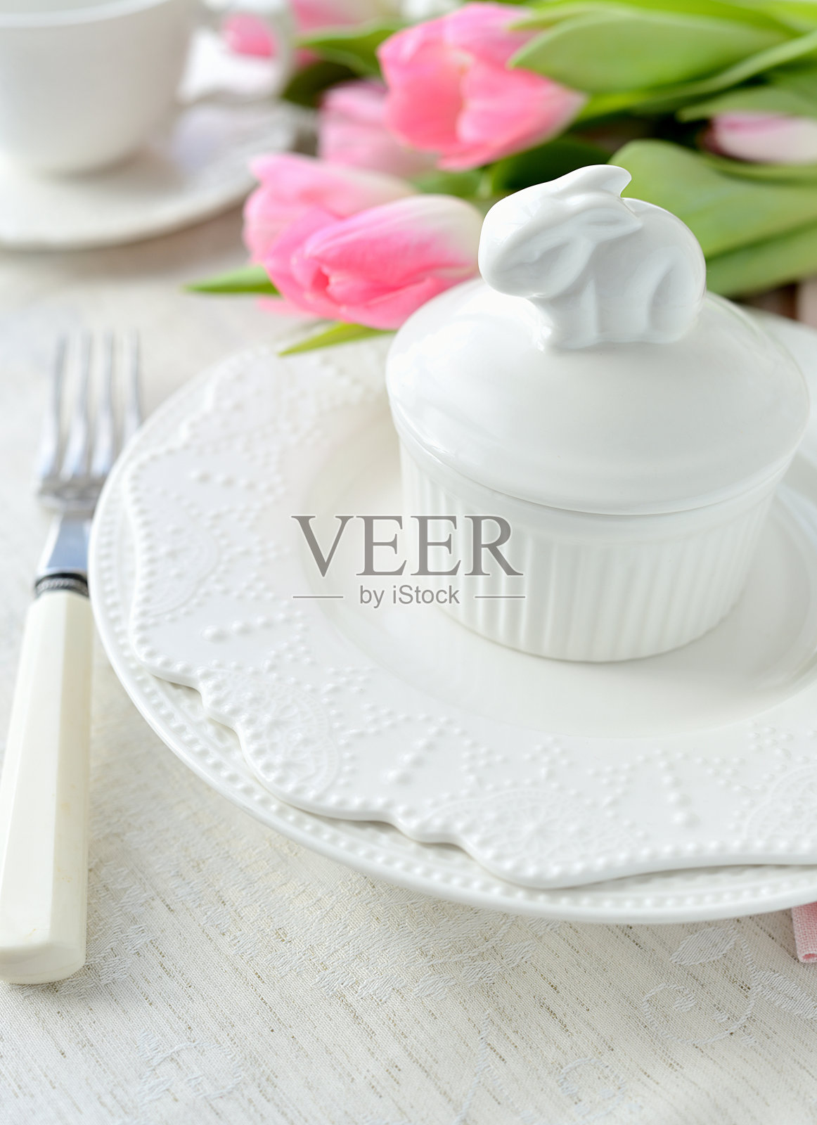 复活节表服务照片摄影图片