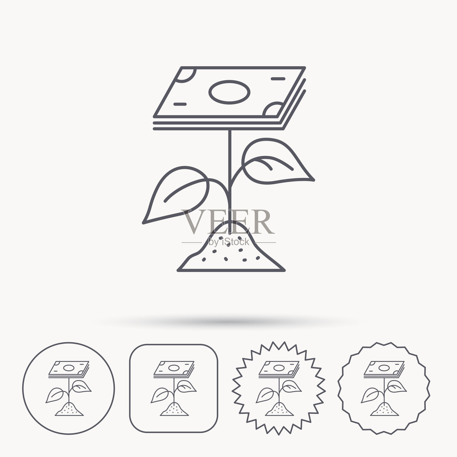 利润图标。钱储蓄的迹象。插画图片素材