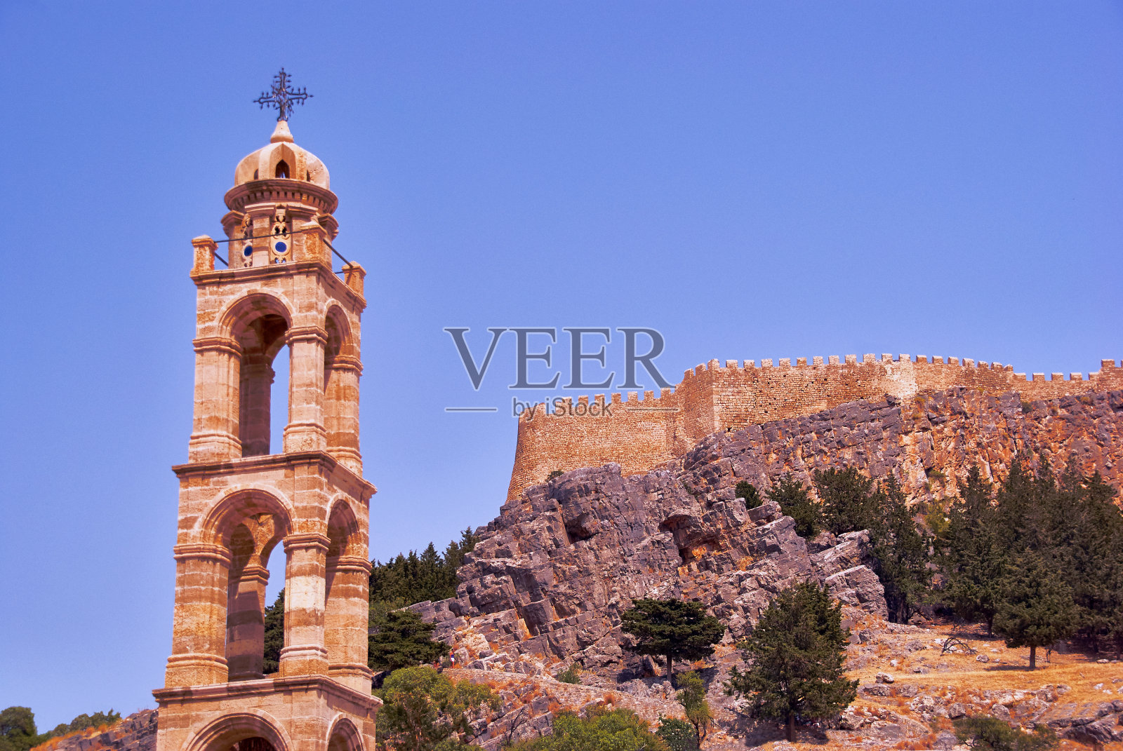 东正教堂的塔和要塞照片摄影图片