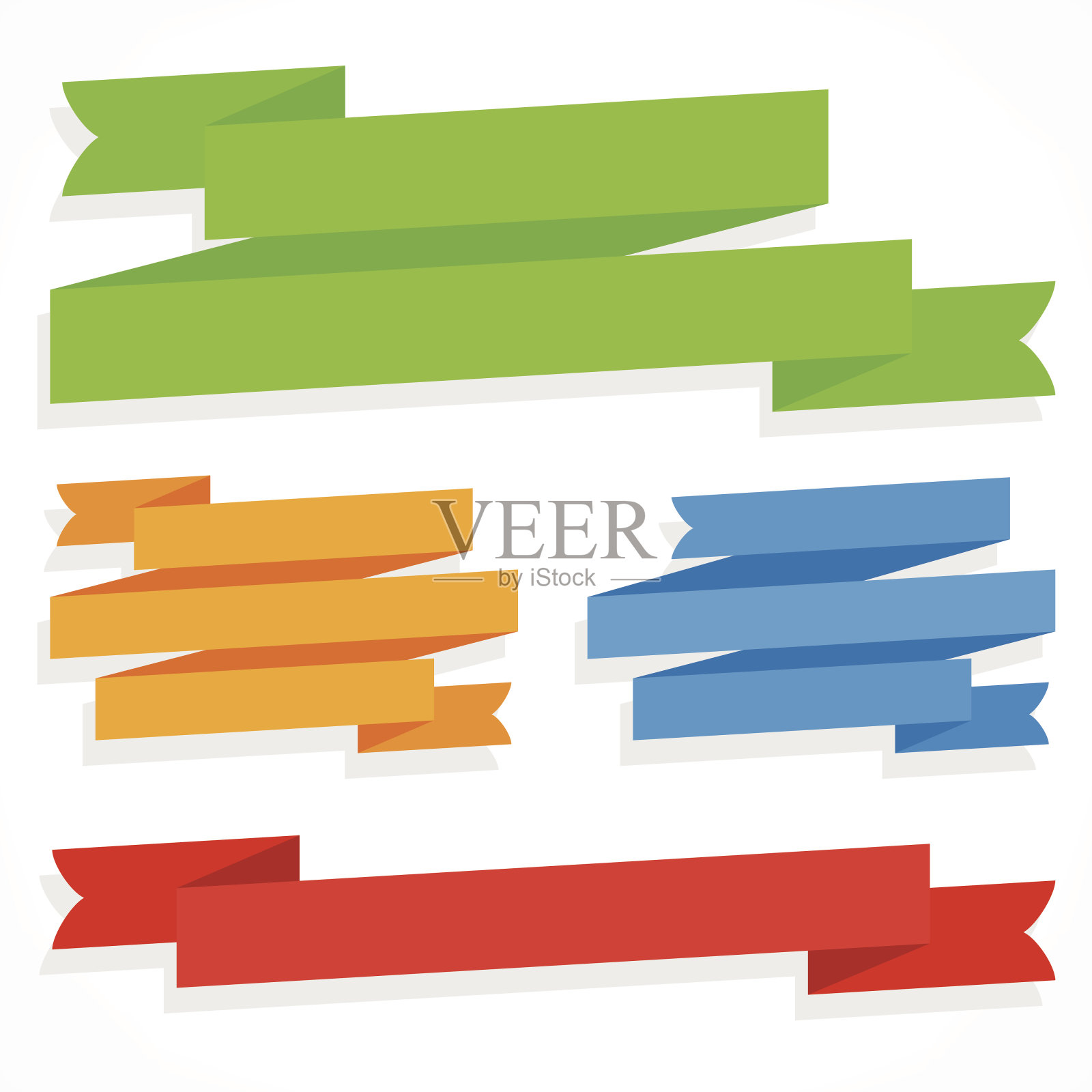 丝带颜色设置插画图片素材