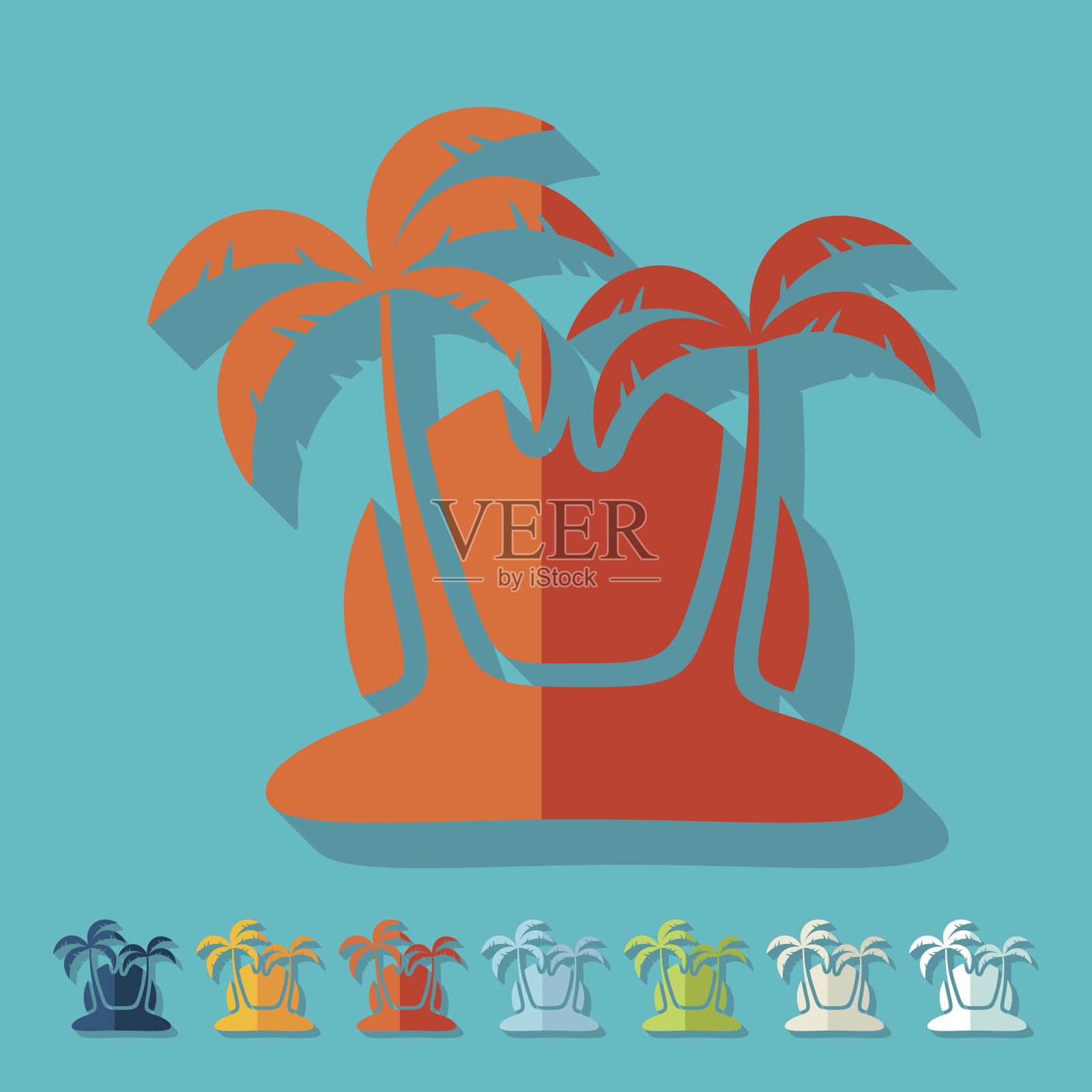 平面设计:棕榈插画图片素材