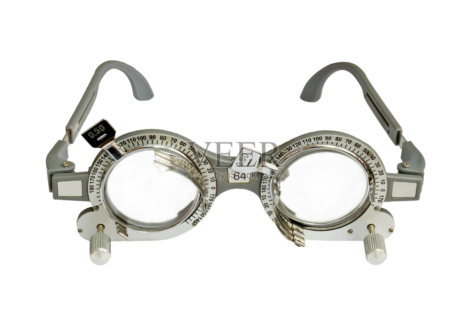 验光师试验框架在白色背景照片摄影图片