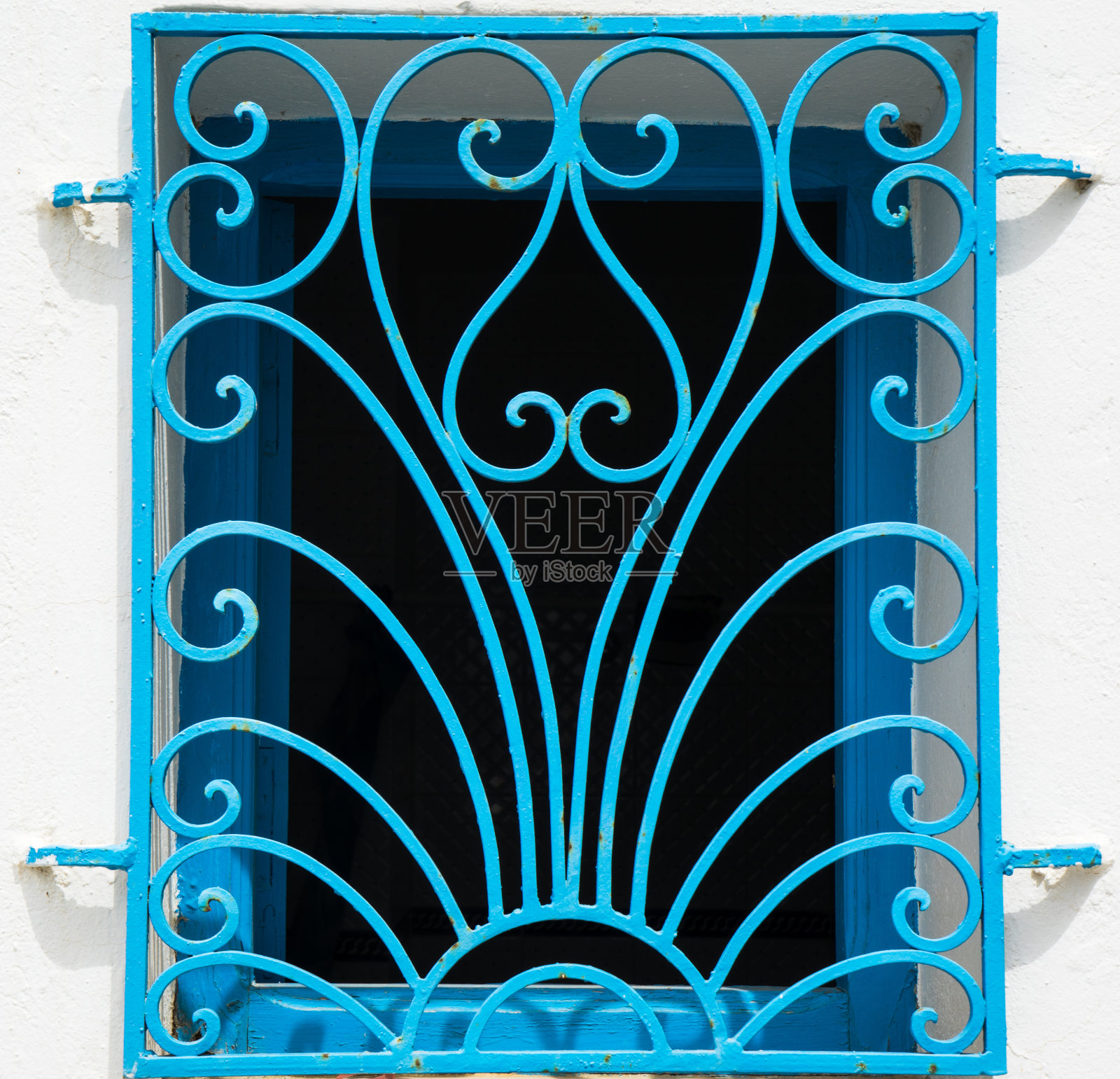 传统的蓝色窗户来自Sidi Bou Said照片摄影图片