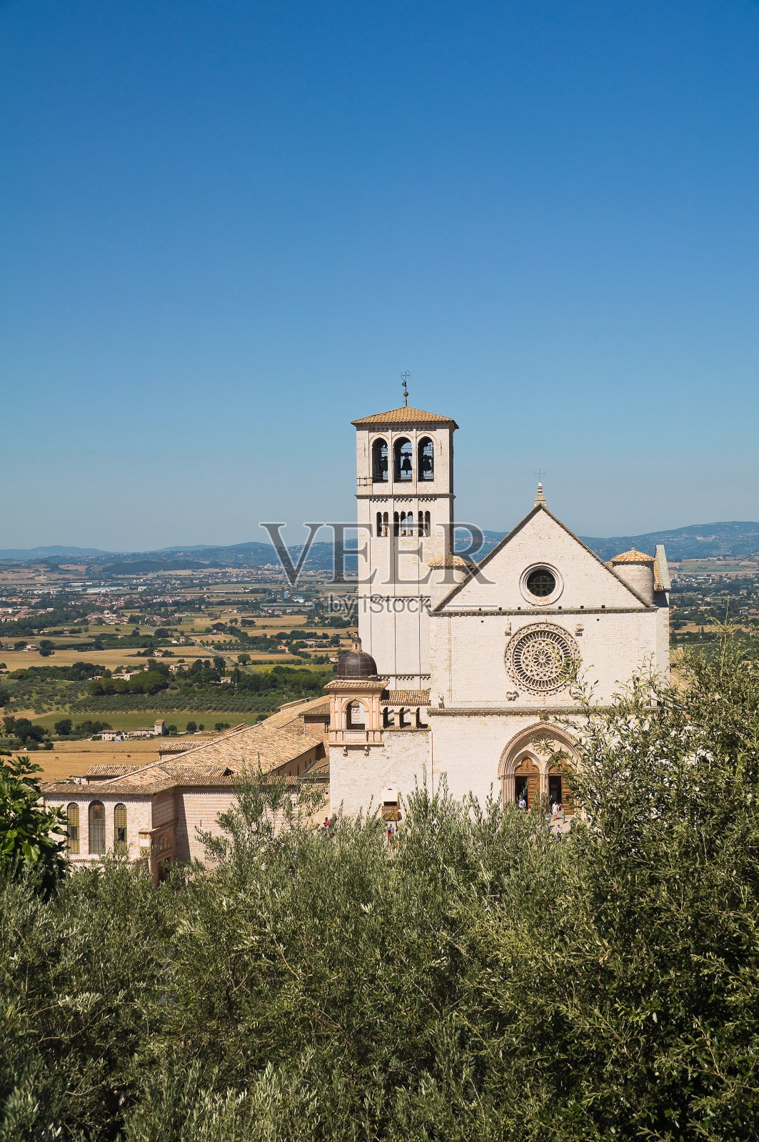 圣弗朗西斯科·阿西西大教堂。翁布里亚。意大利。照片摄影图片