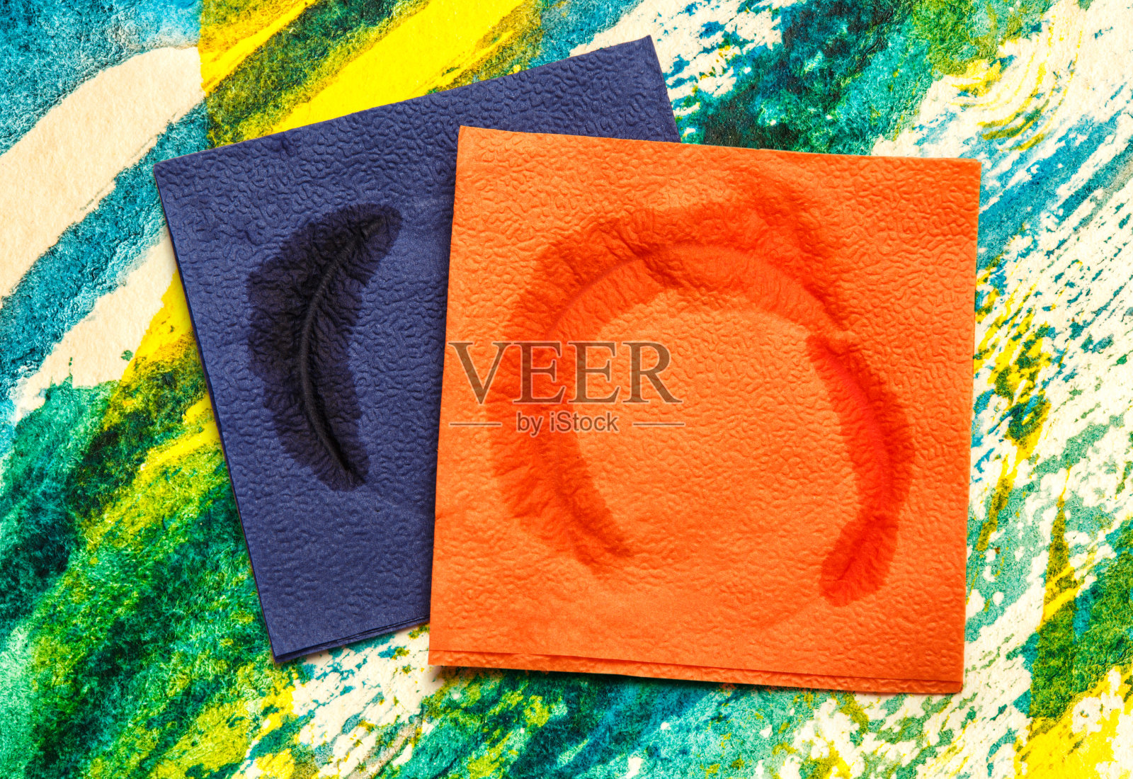 肮脏的餐巾纸照片摄影图片