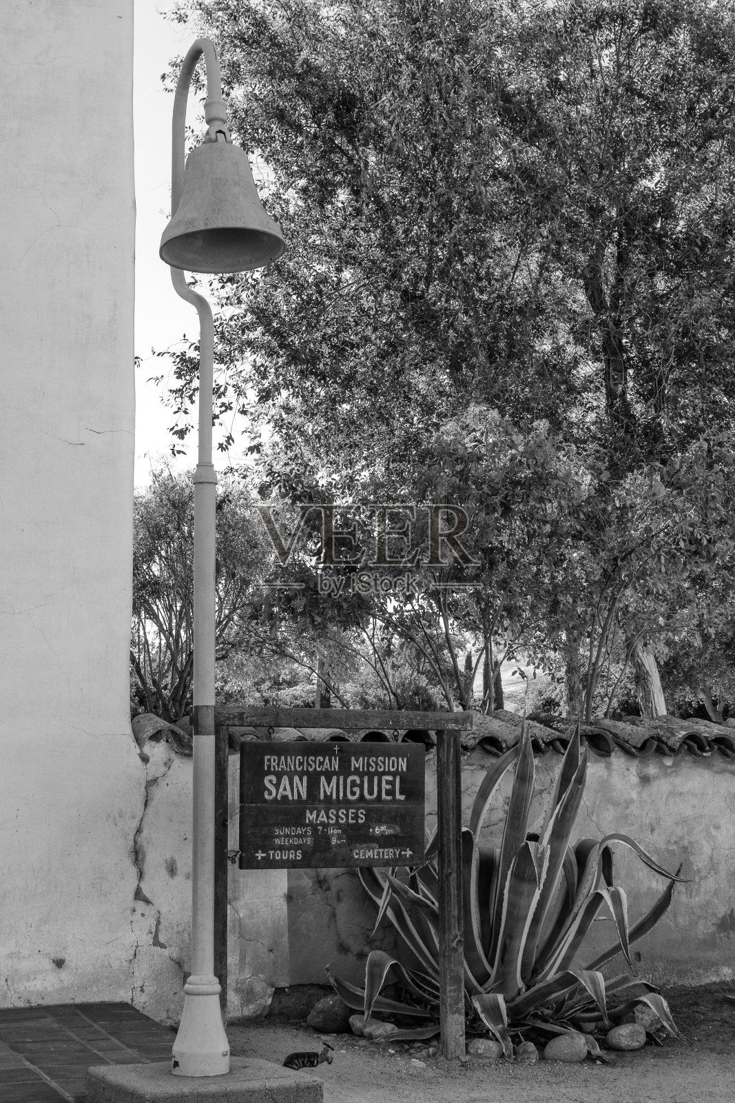 圣米格尔使命钟照片摄影图片