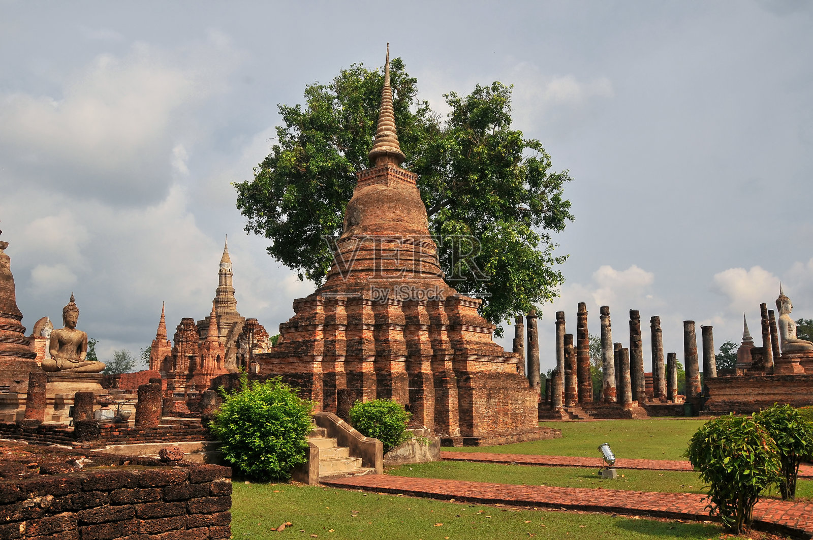 素可泰历史公园，素可泰镇，泰国照片摄影图片