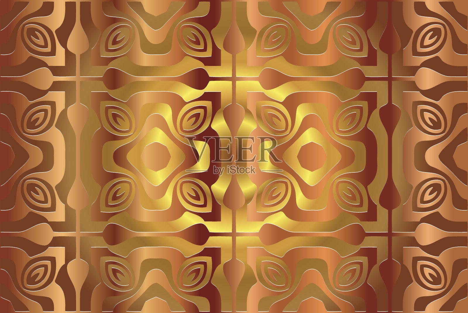 东方矢量金色经典图案，带重复元素的抽象背景插画图片素材