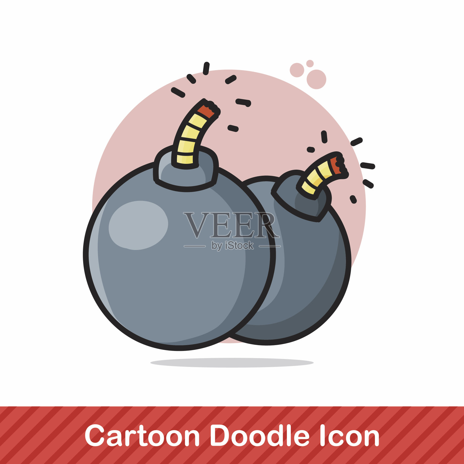 炸弹涂鸦插画图片素材