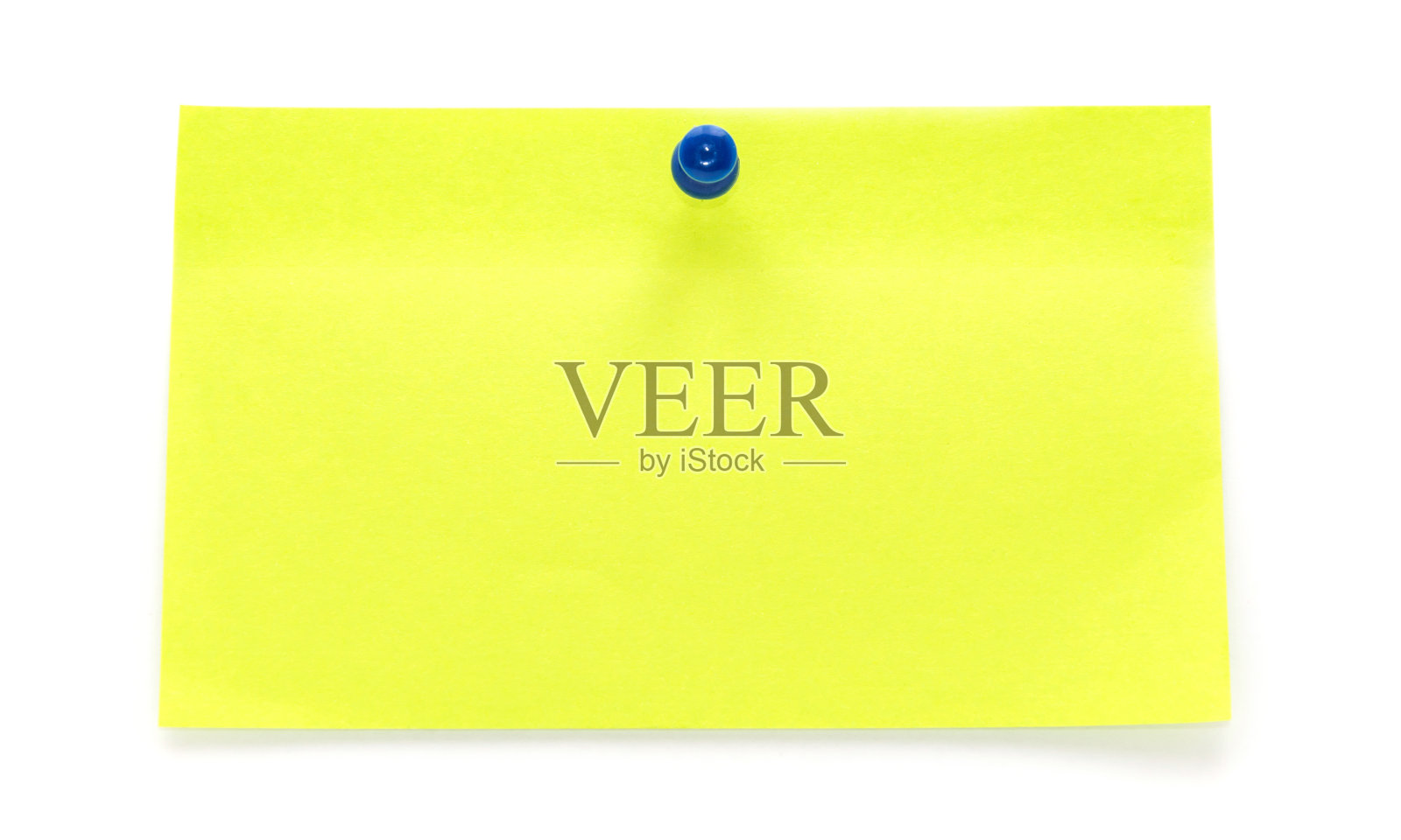 空白贴纸，用别针贴在白色背景上照片摄影图片