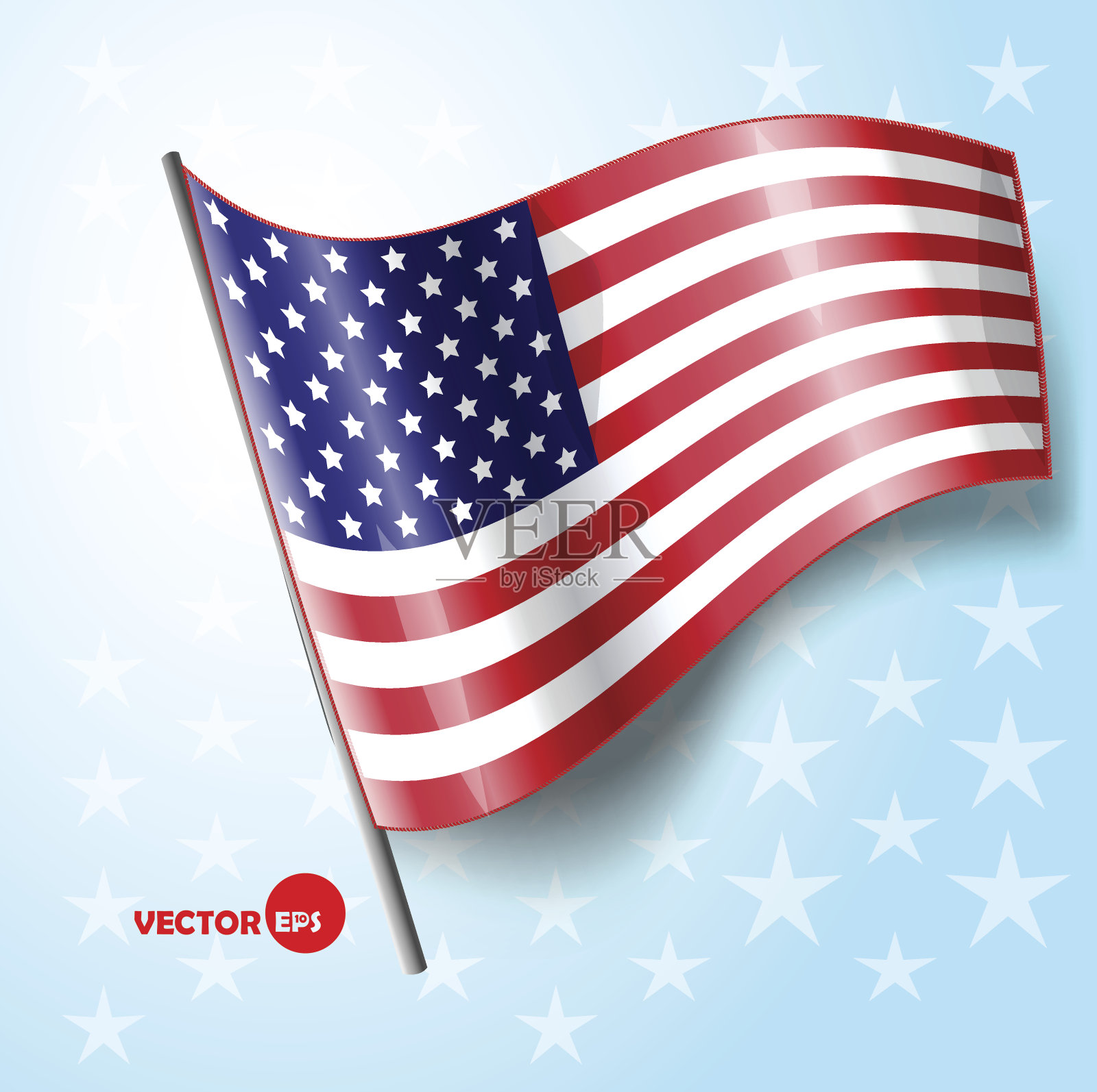美国国旗，国家和旅行。设计元素图片