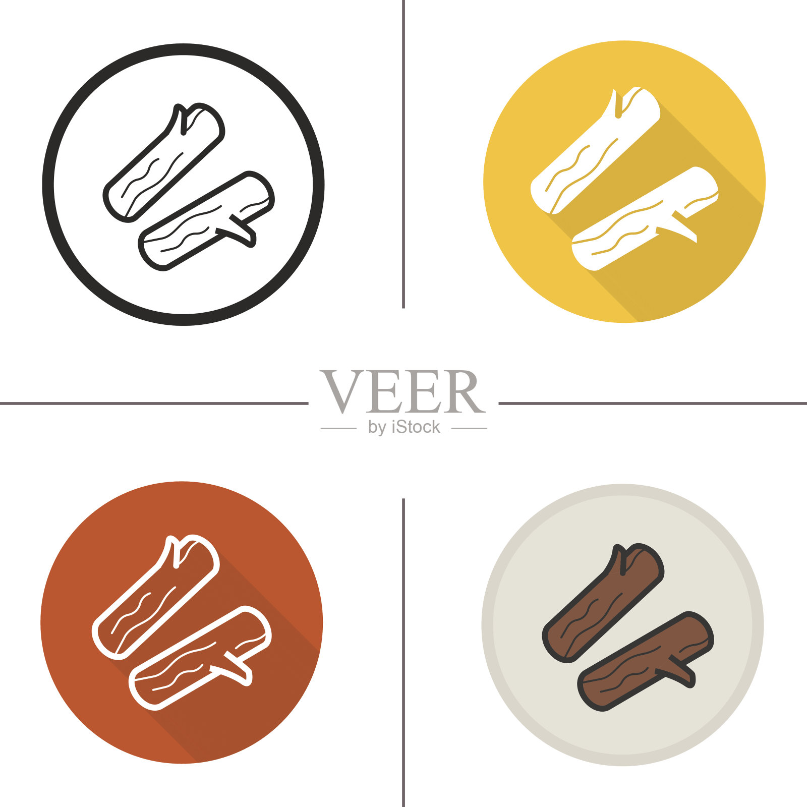 柴火图标插画图片素材