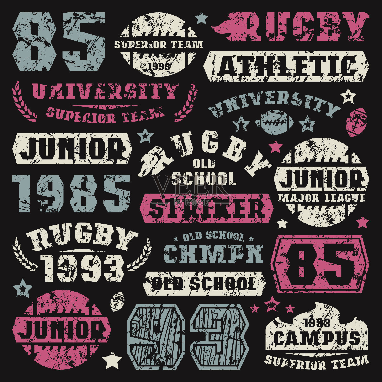 橄榄球队排版元素设计元素图片