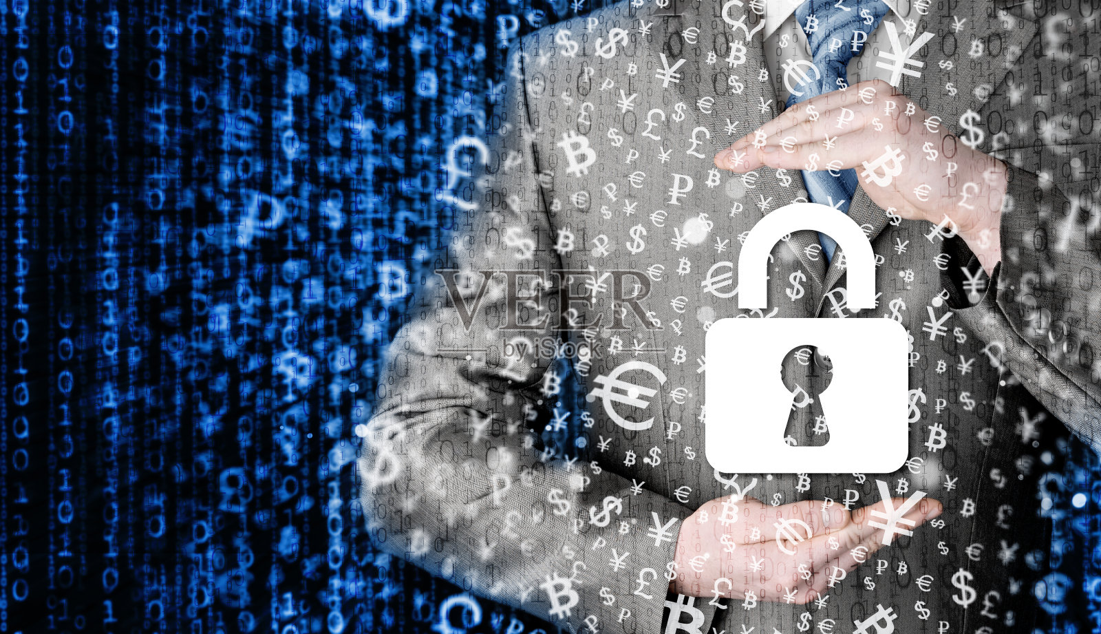 锁安全商人保护理念照片摄影图片