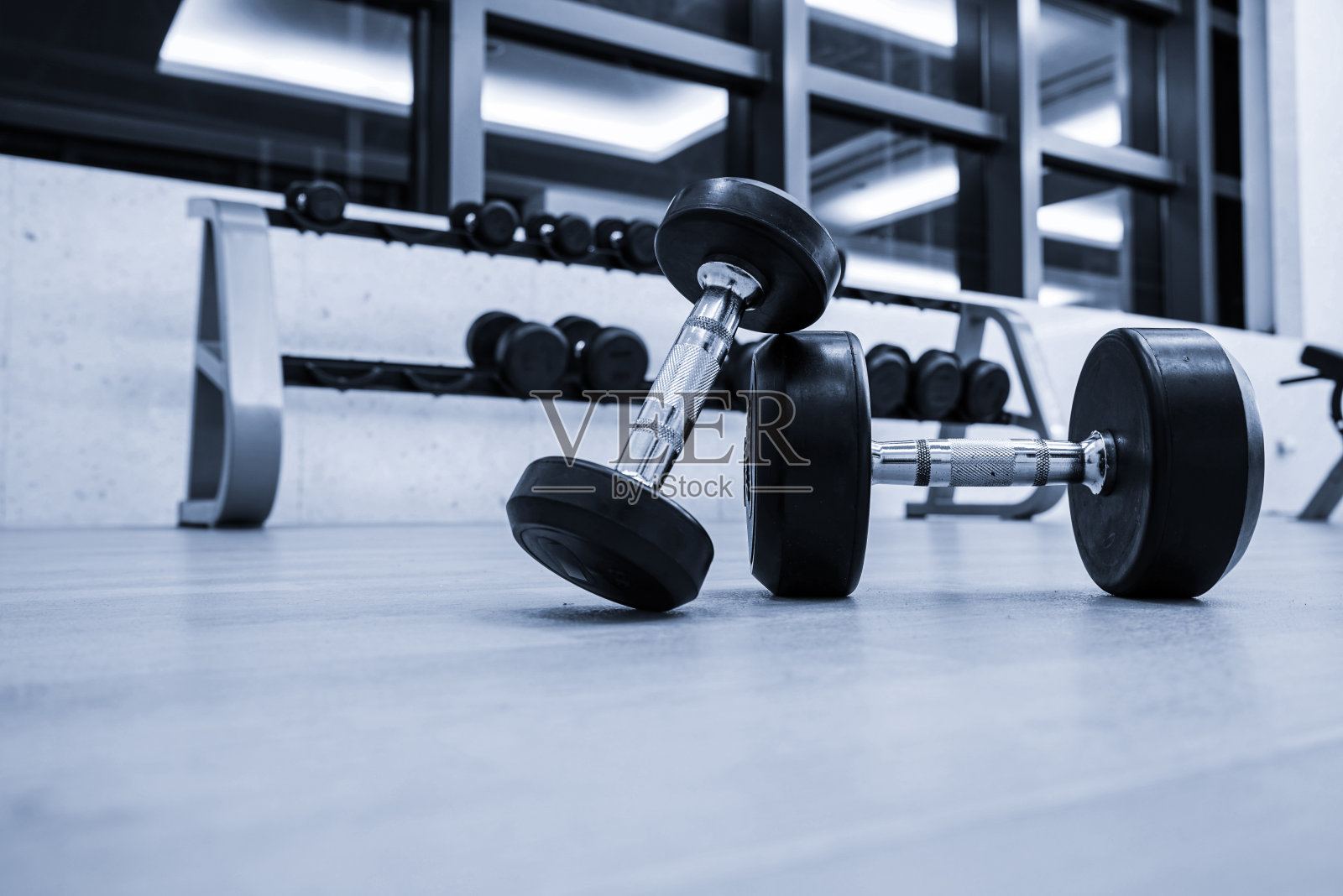 健身俱乐部在豪华酒店内部。照片摄影图片