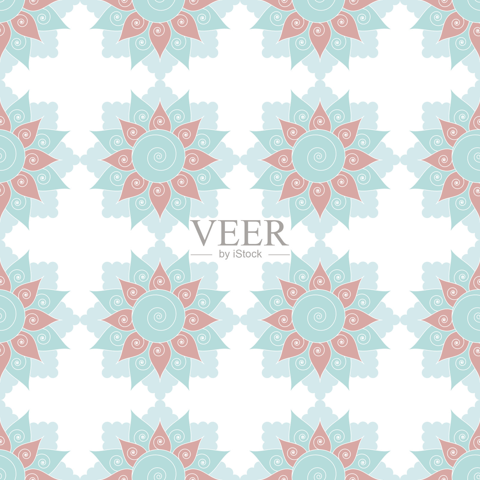 民族东方几何无缝图案插画图片素材