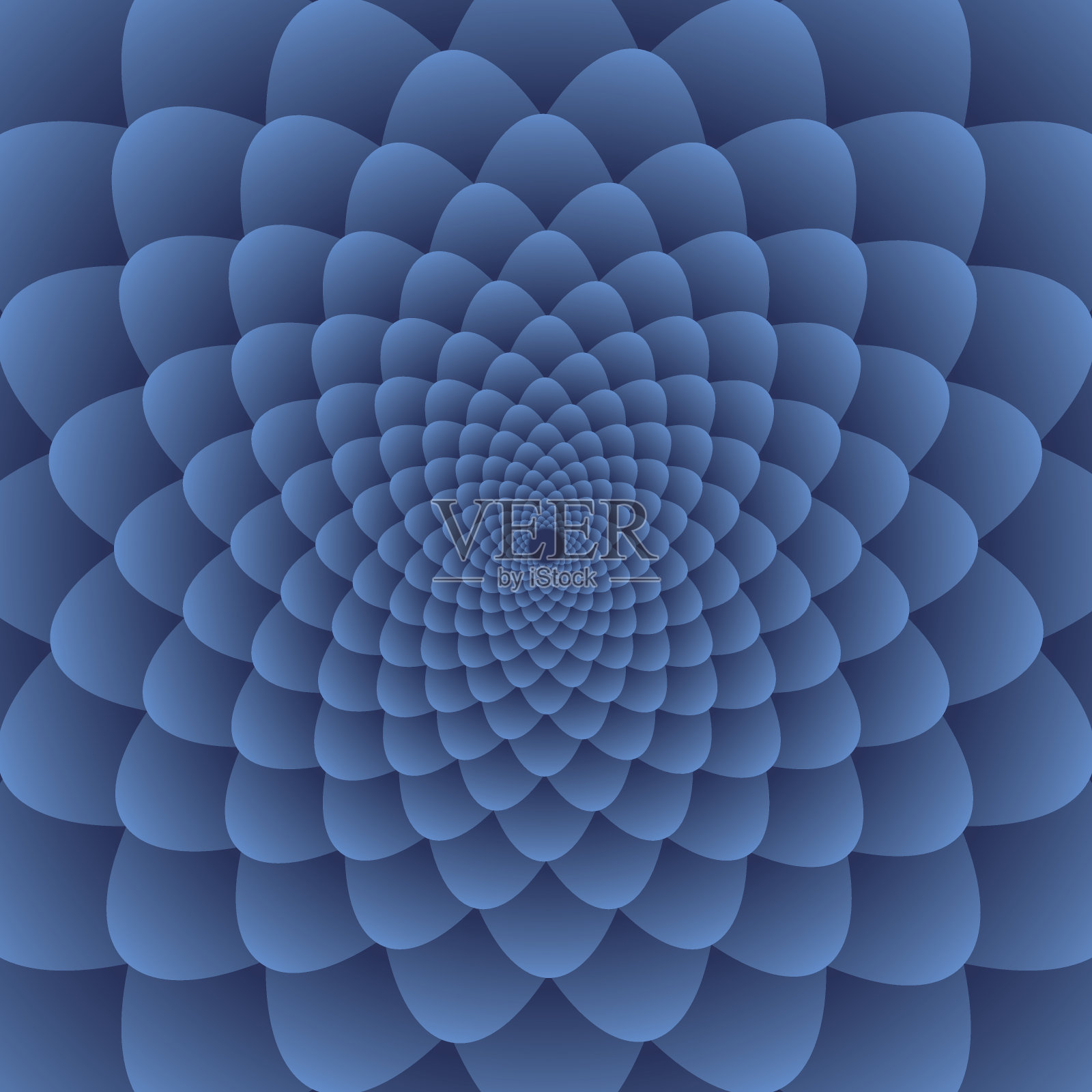 几何圆形花背景，矢量插图。插画图片素材