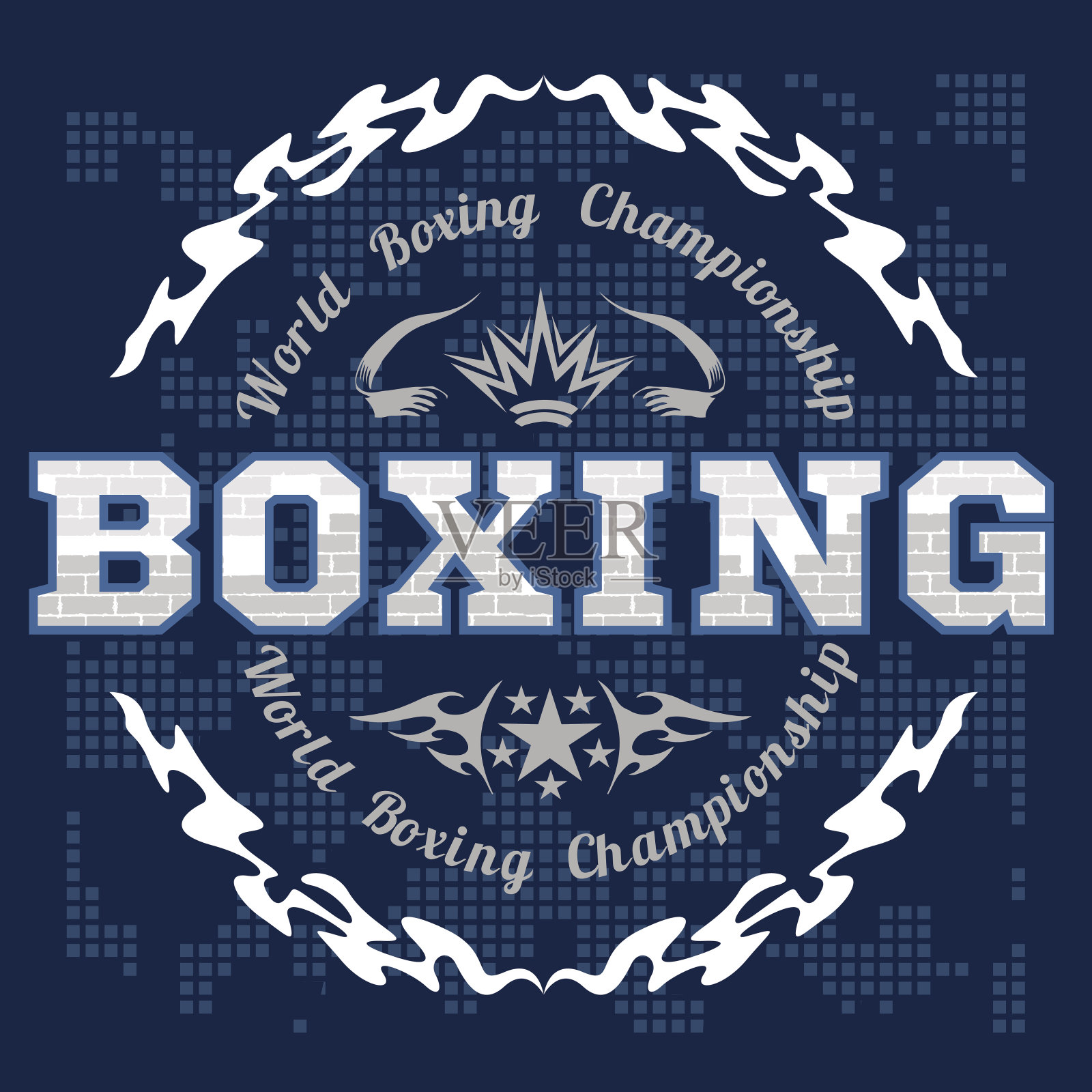 装箱标签和元素在黑暗的背景插画图片素材