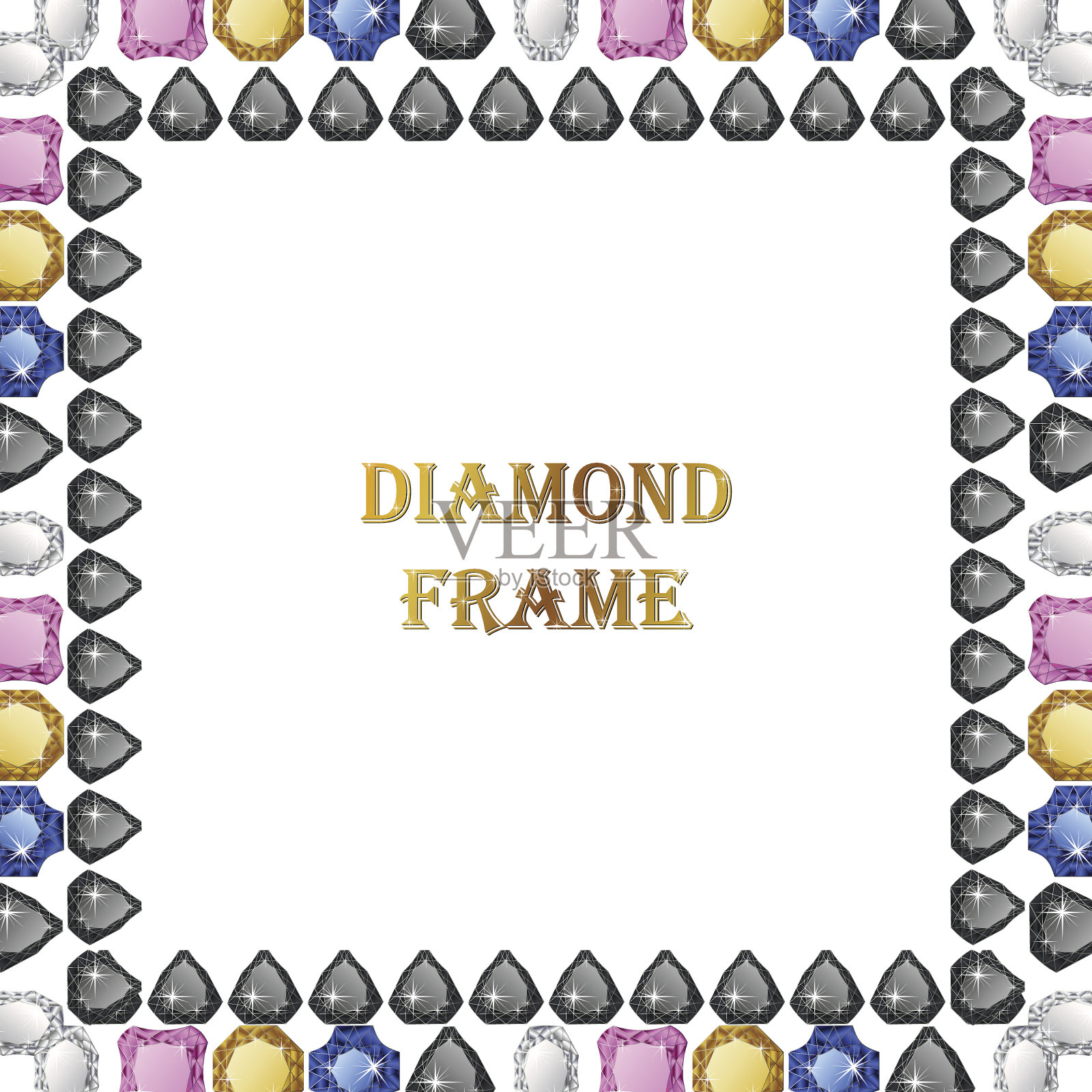 钻石广场框架设计元素图片