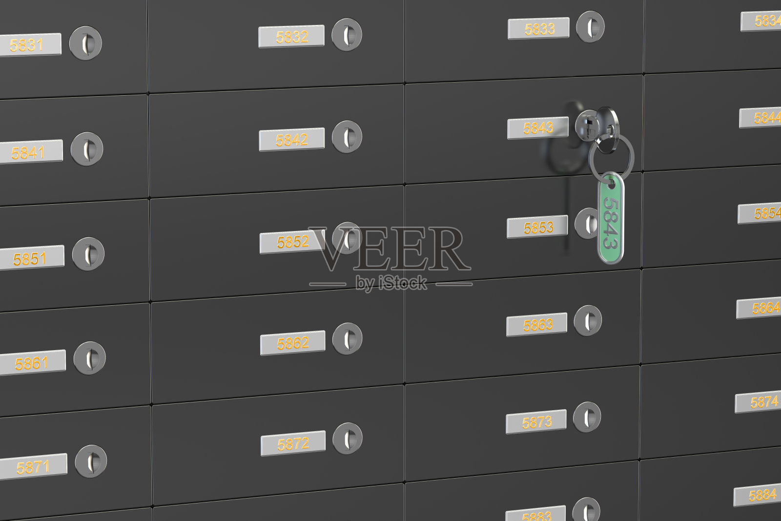 保险箱，3D渲染照片摄影图片