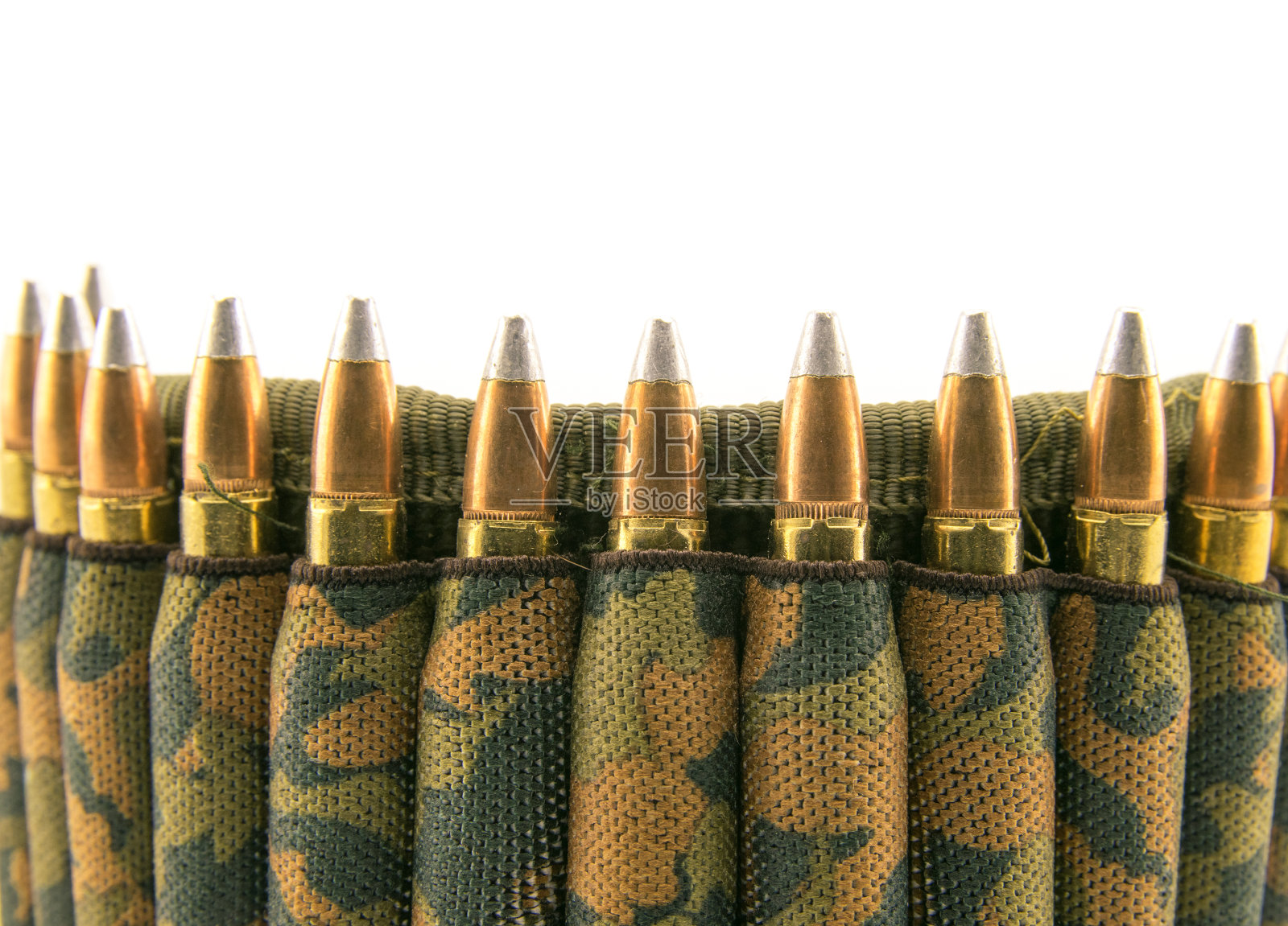 伪装弹药带。照片摄影图片