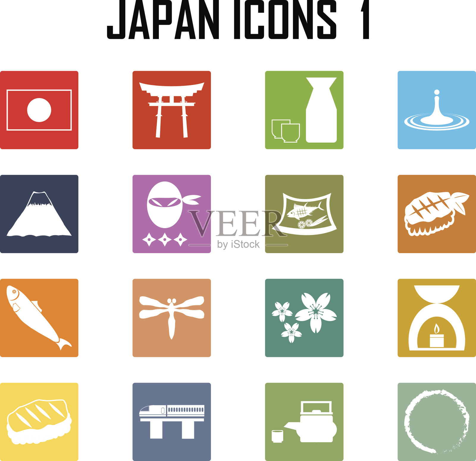 日本的图标图标素材