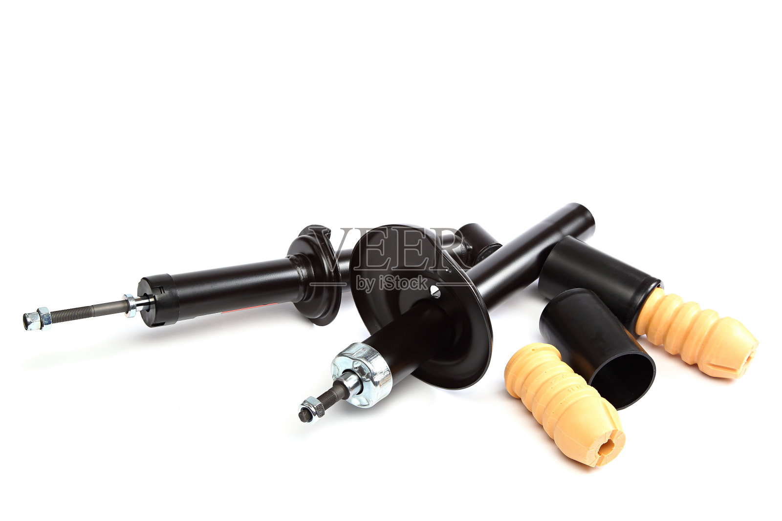 汽车减震和碰撞停止。照片摄影图片