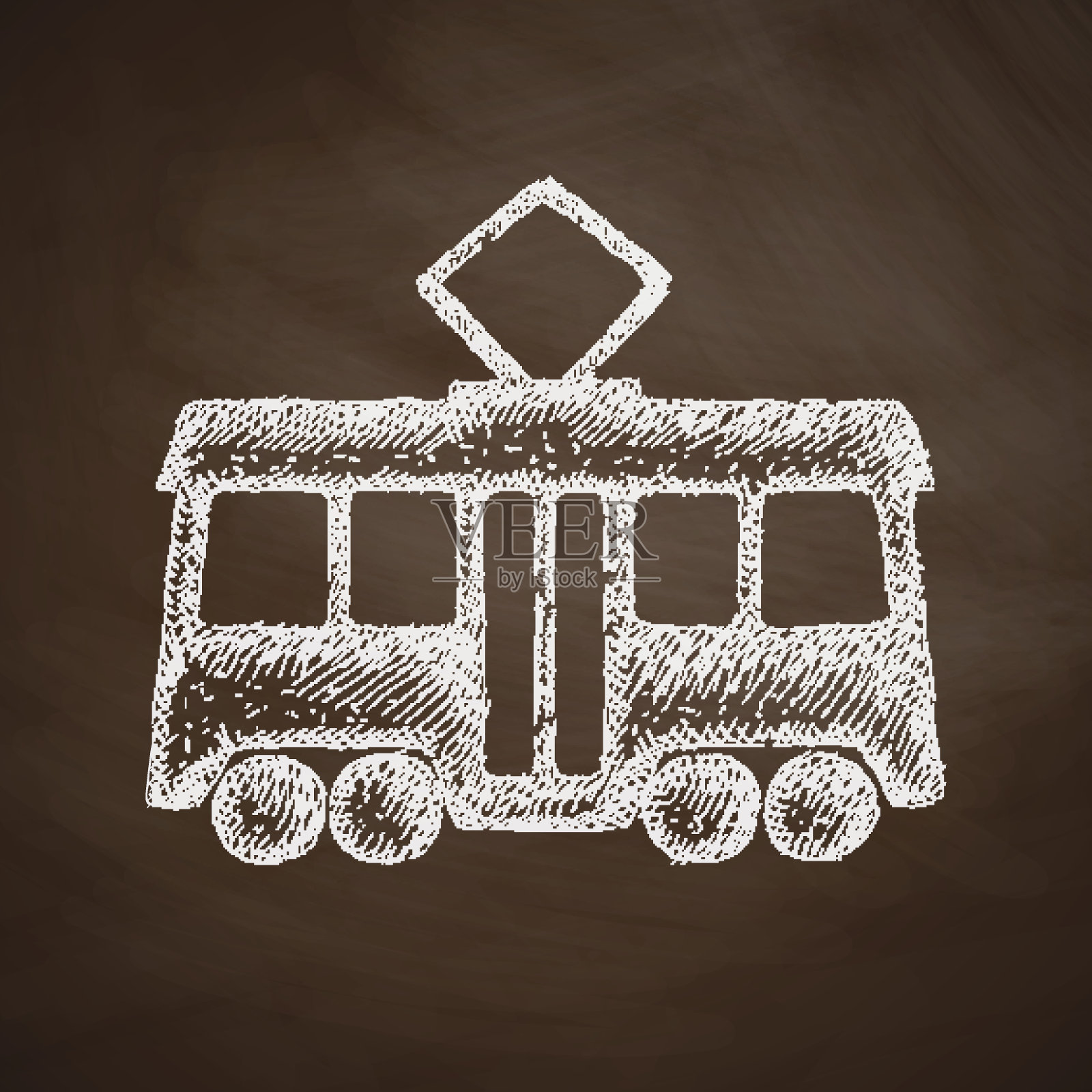 有轨电车图标插画图片素材