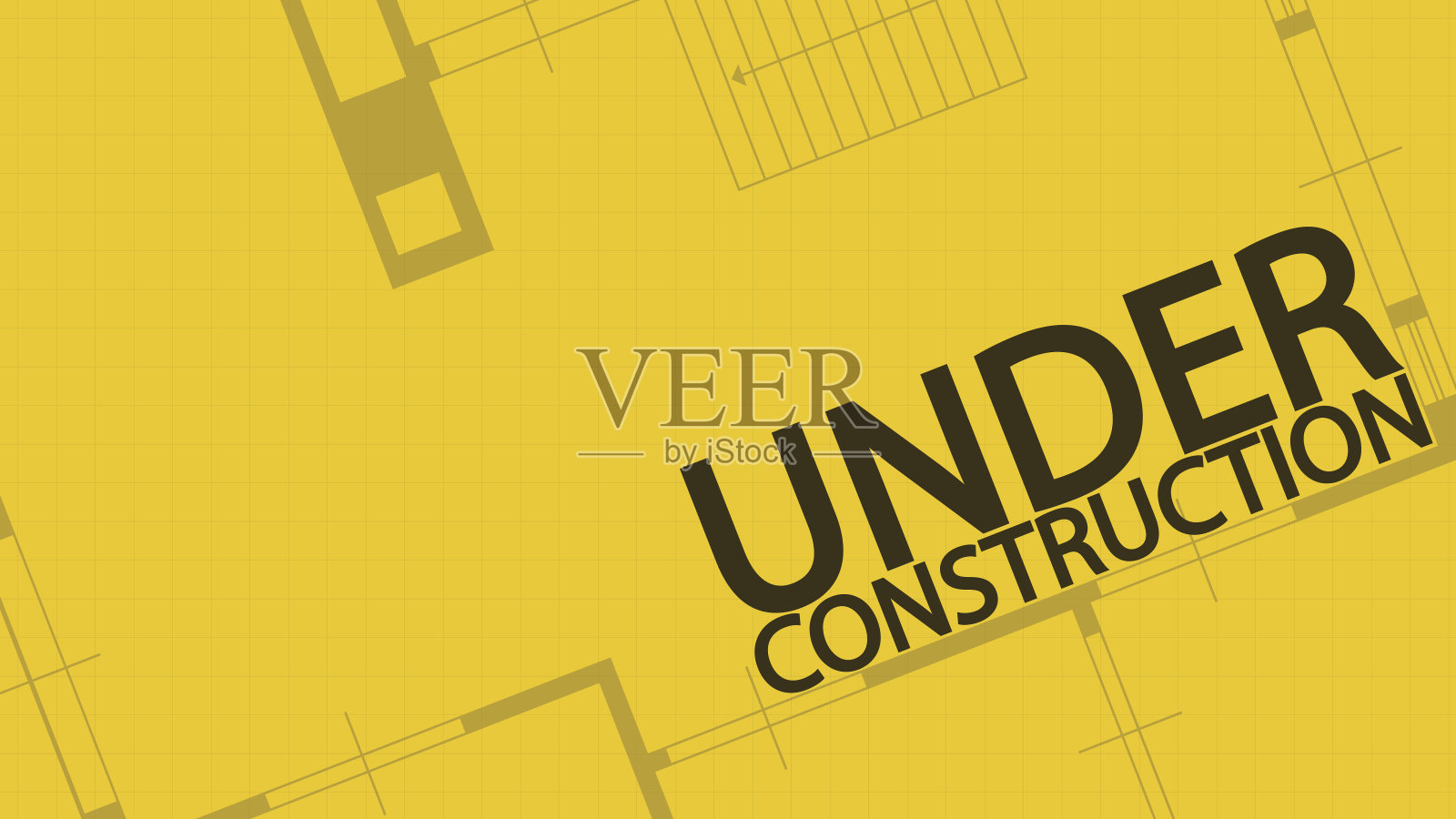 正在建设的蓝图08插画图片素材