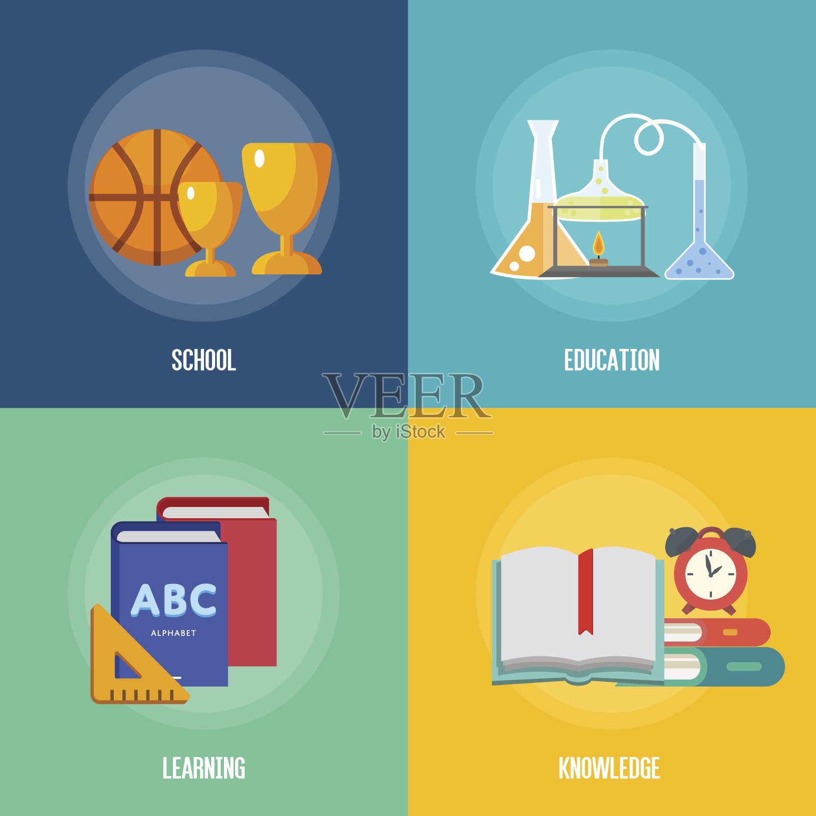 教育信息图概念图标插画图片素材