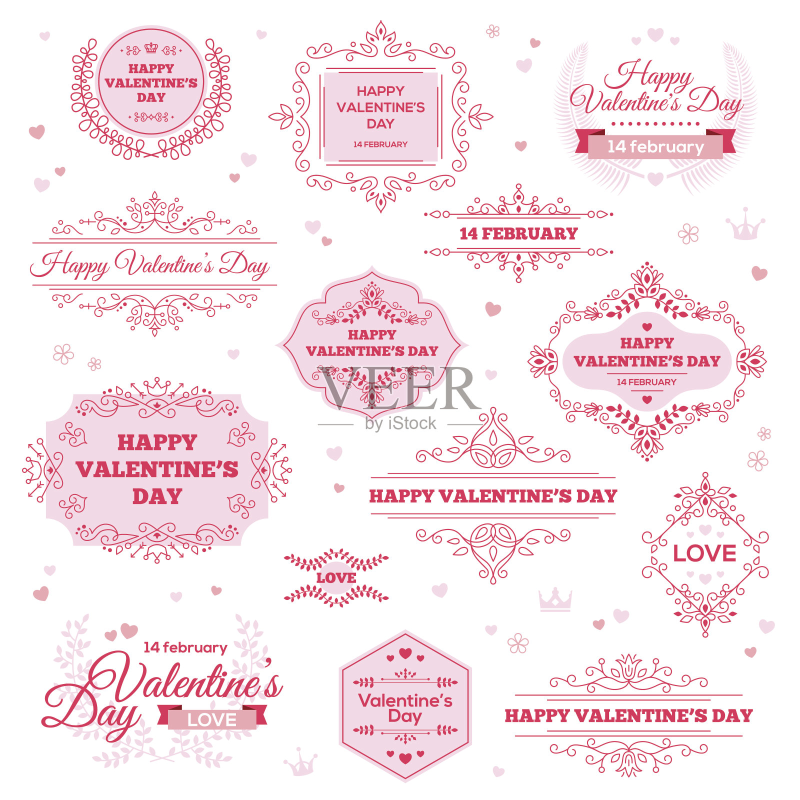 情人节快乐插画图片素材