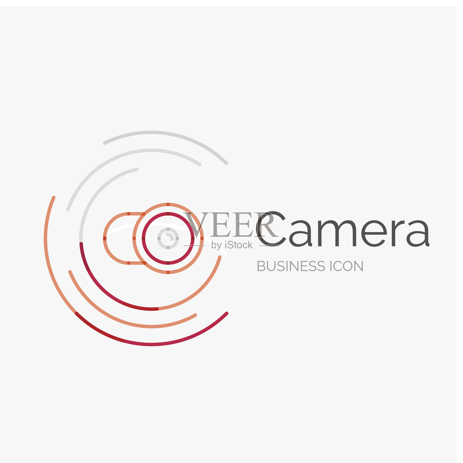 细线简洁设计相机概念图标图标素材