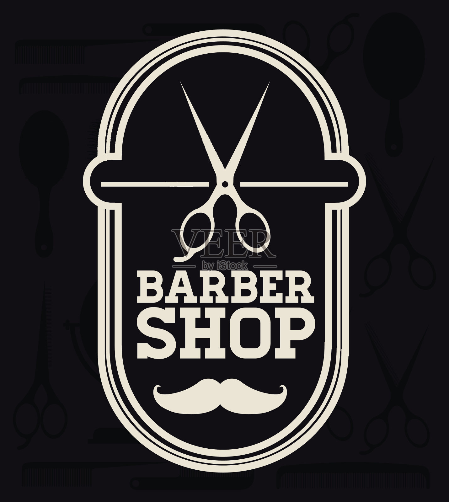 理发店的设计插画图片素材