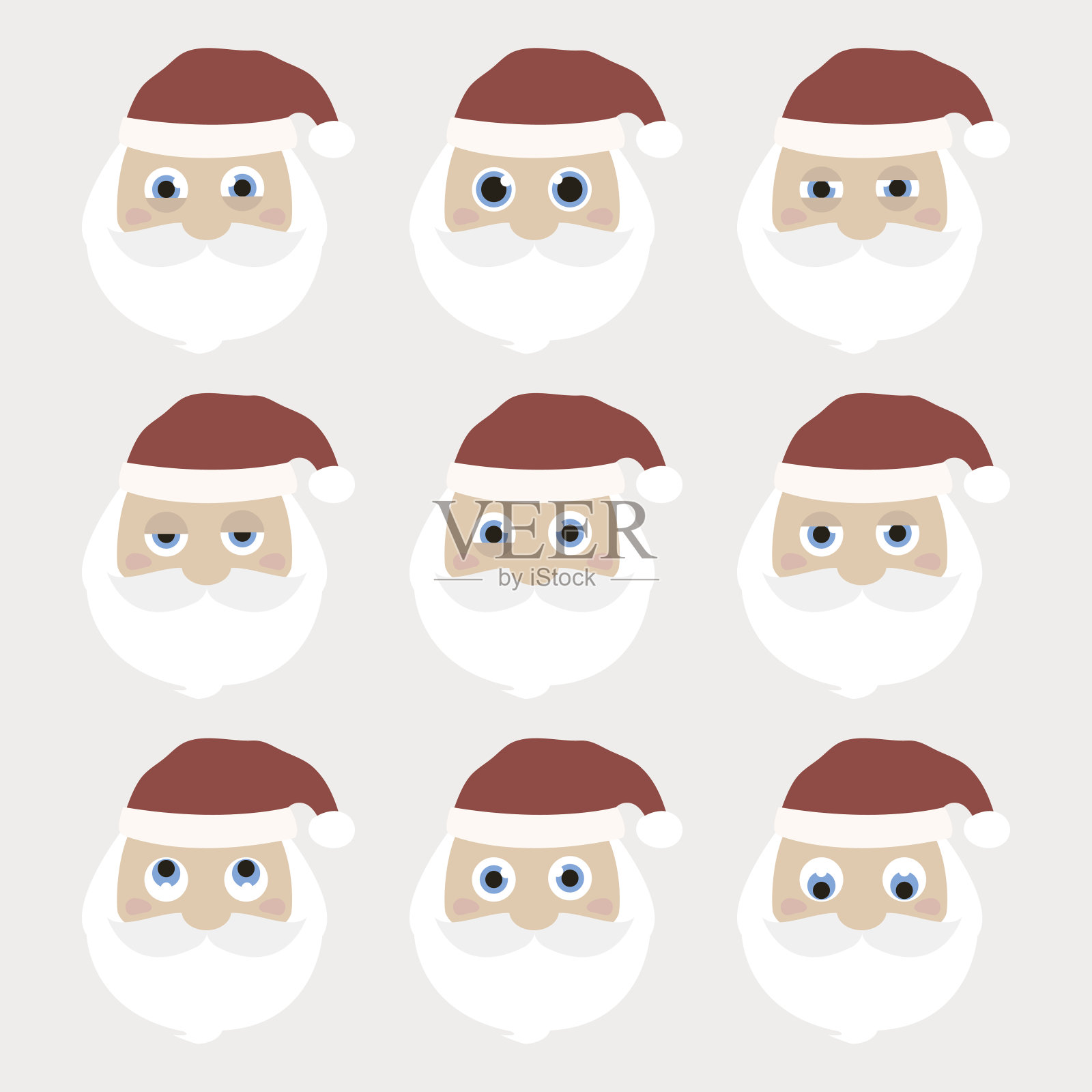 圣诞老人的收藏。插画图片素材