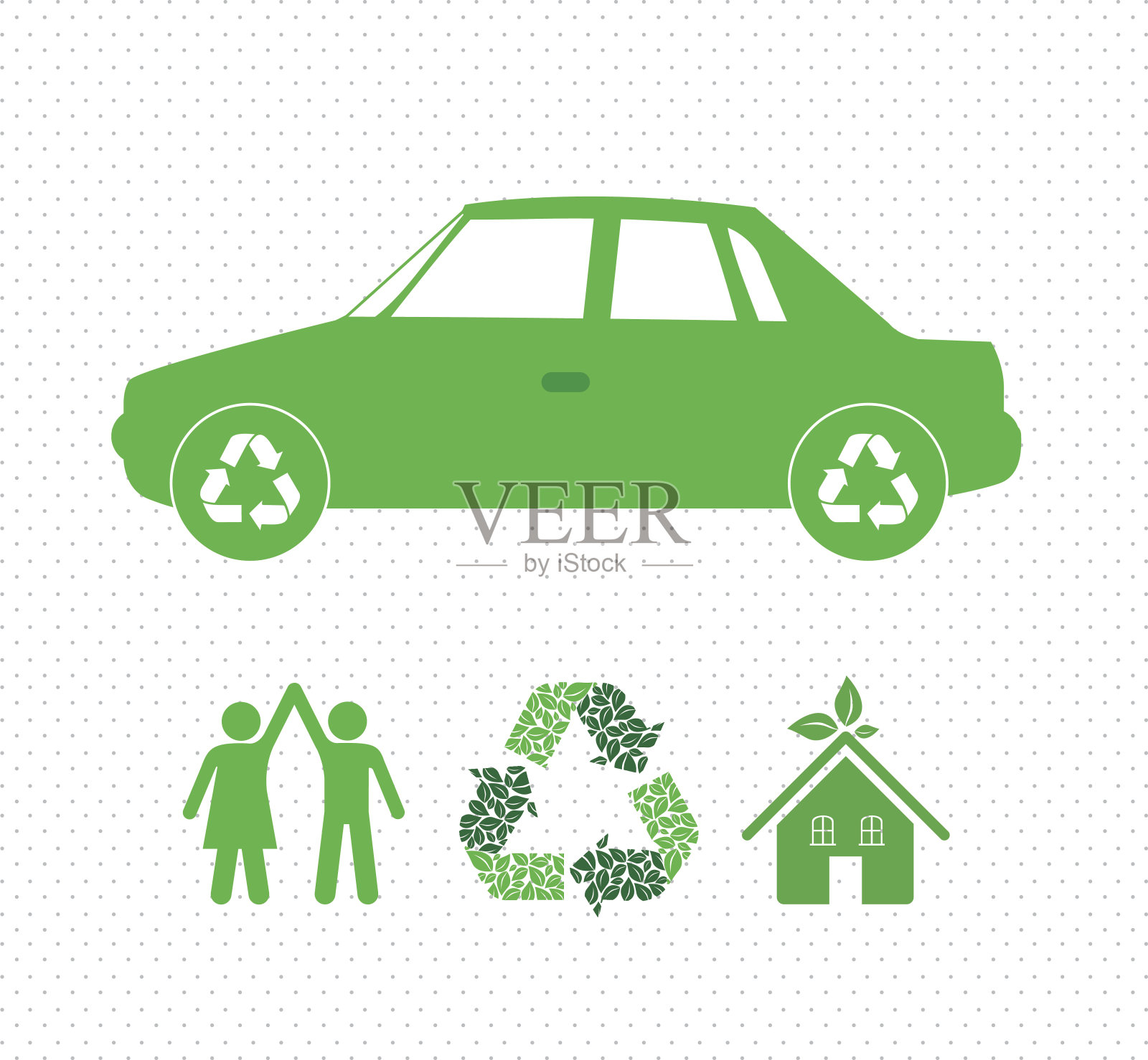 回收轮廓插画图片素材