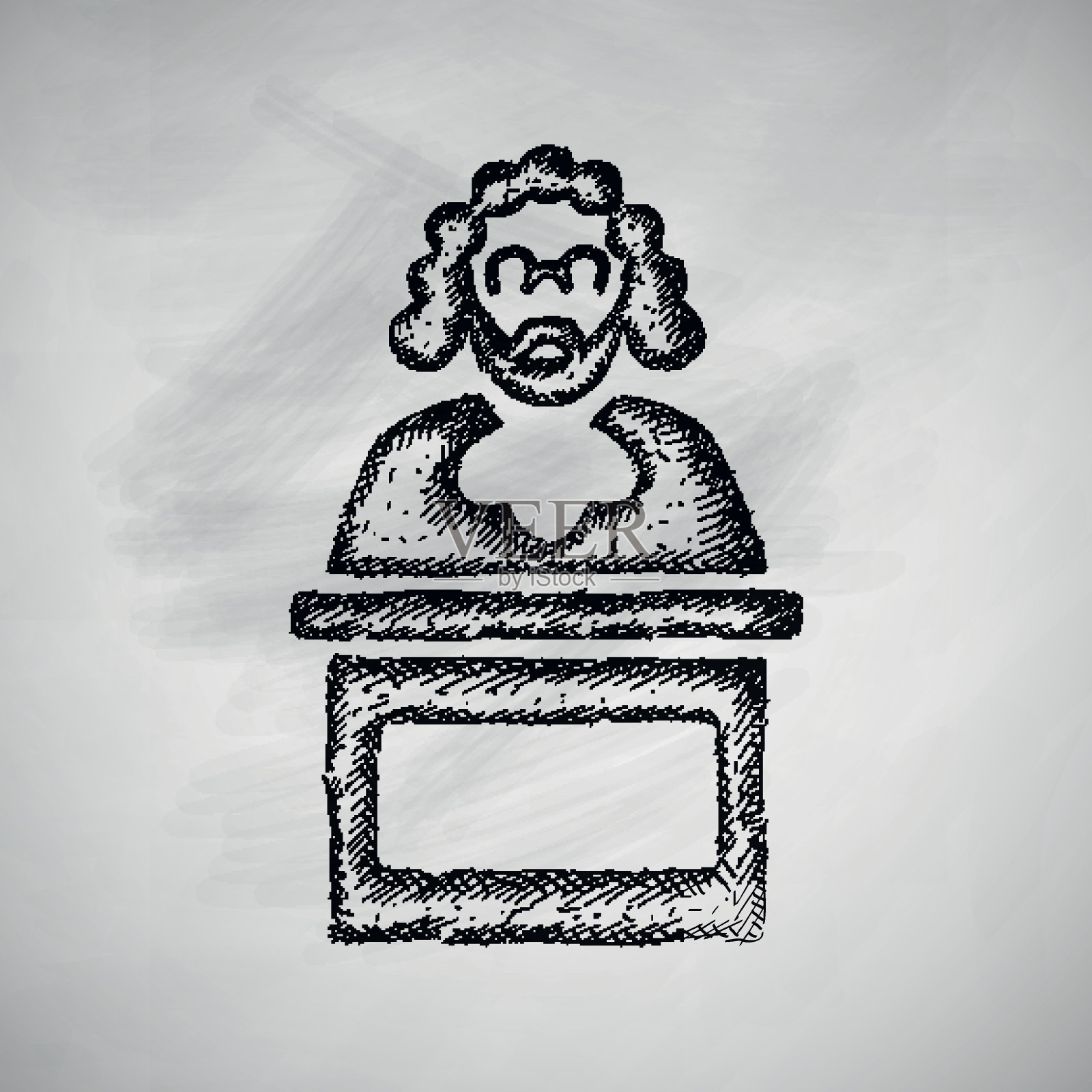 法官图标插画图片素材