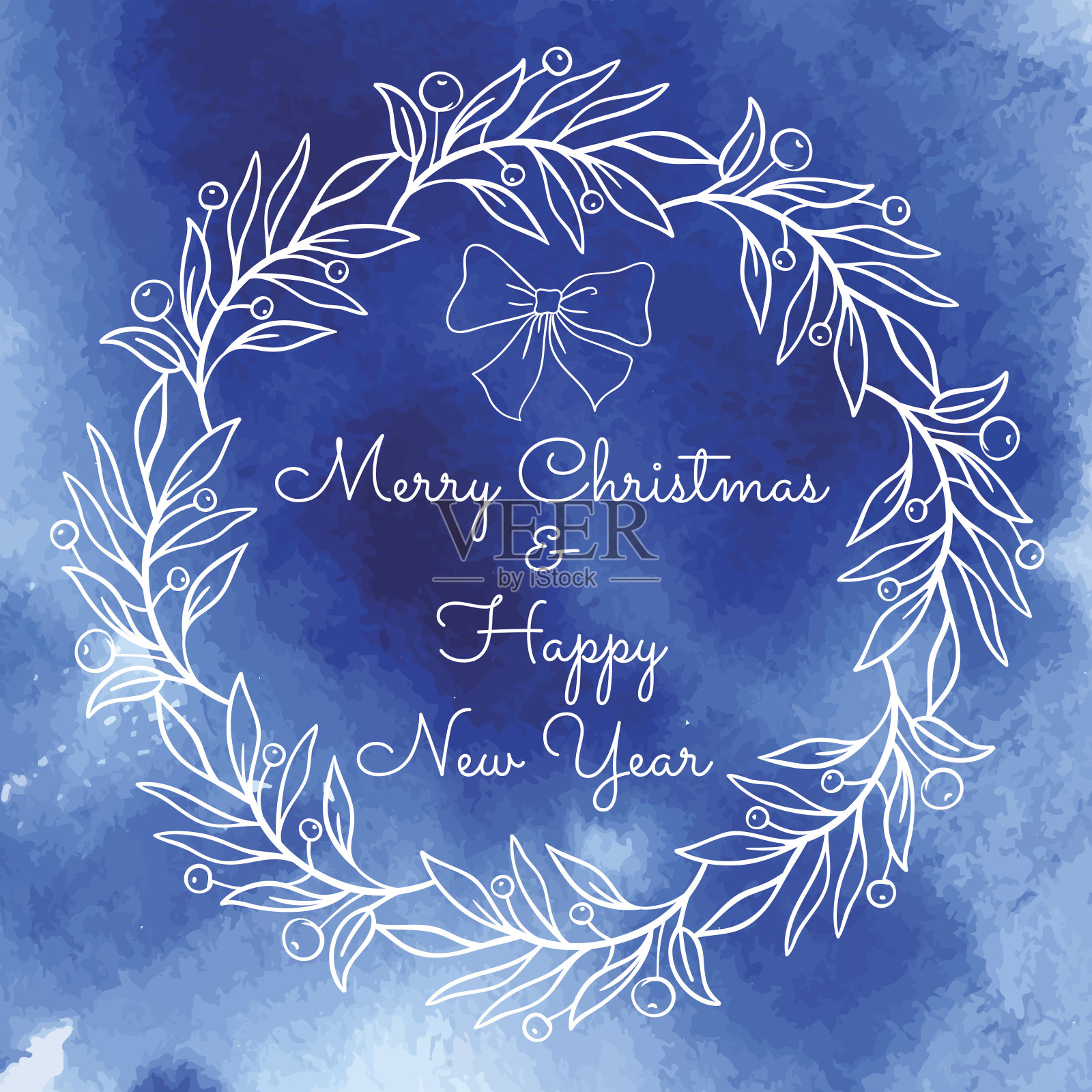 插图在一个美丽的水彩背景。插画图片素材