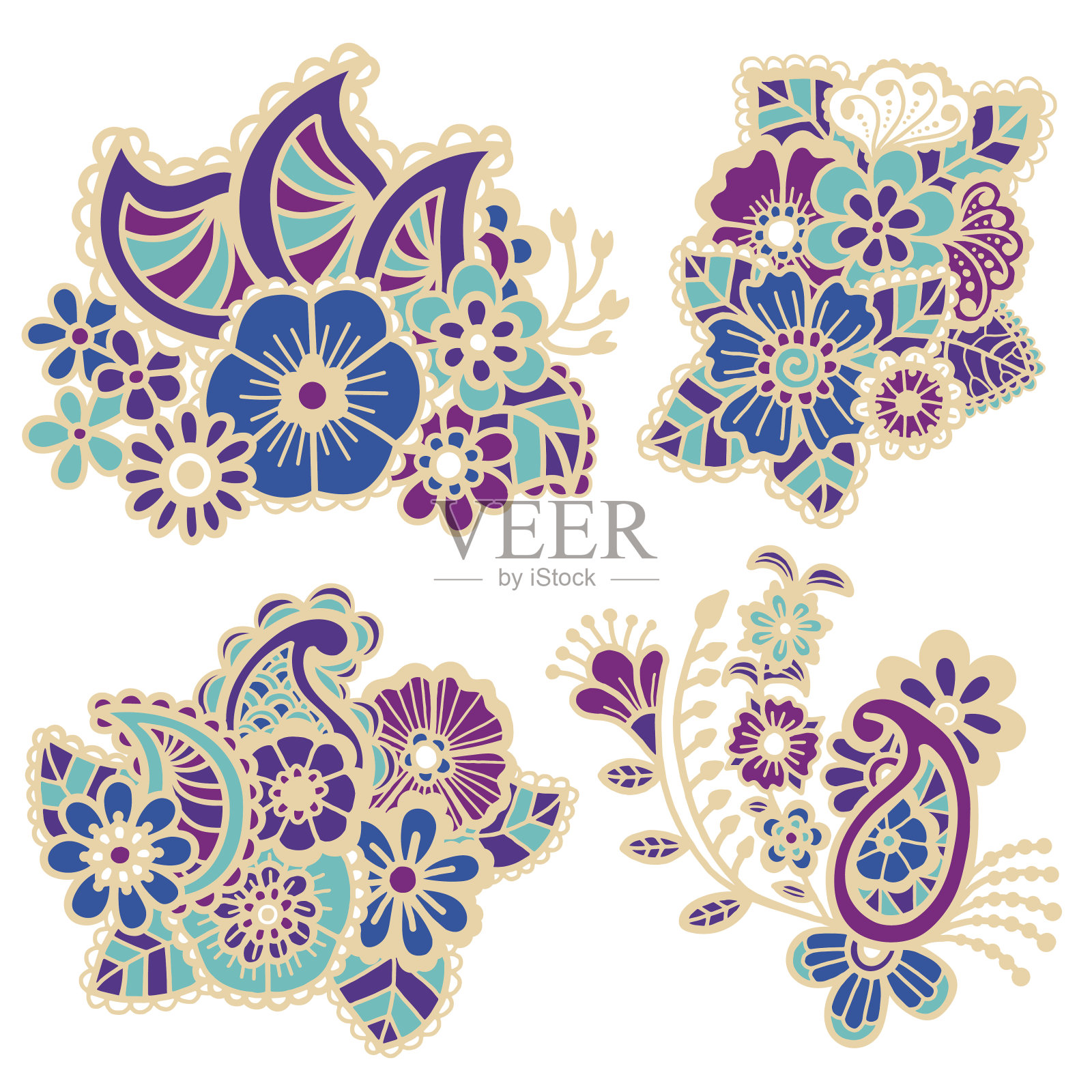 手绘设计。模式。插画图片素材