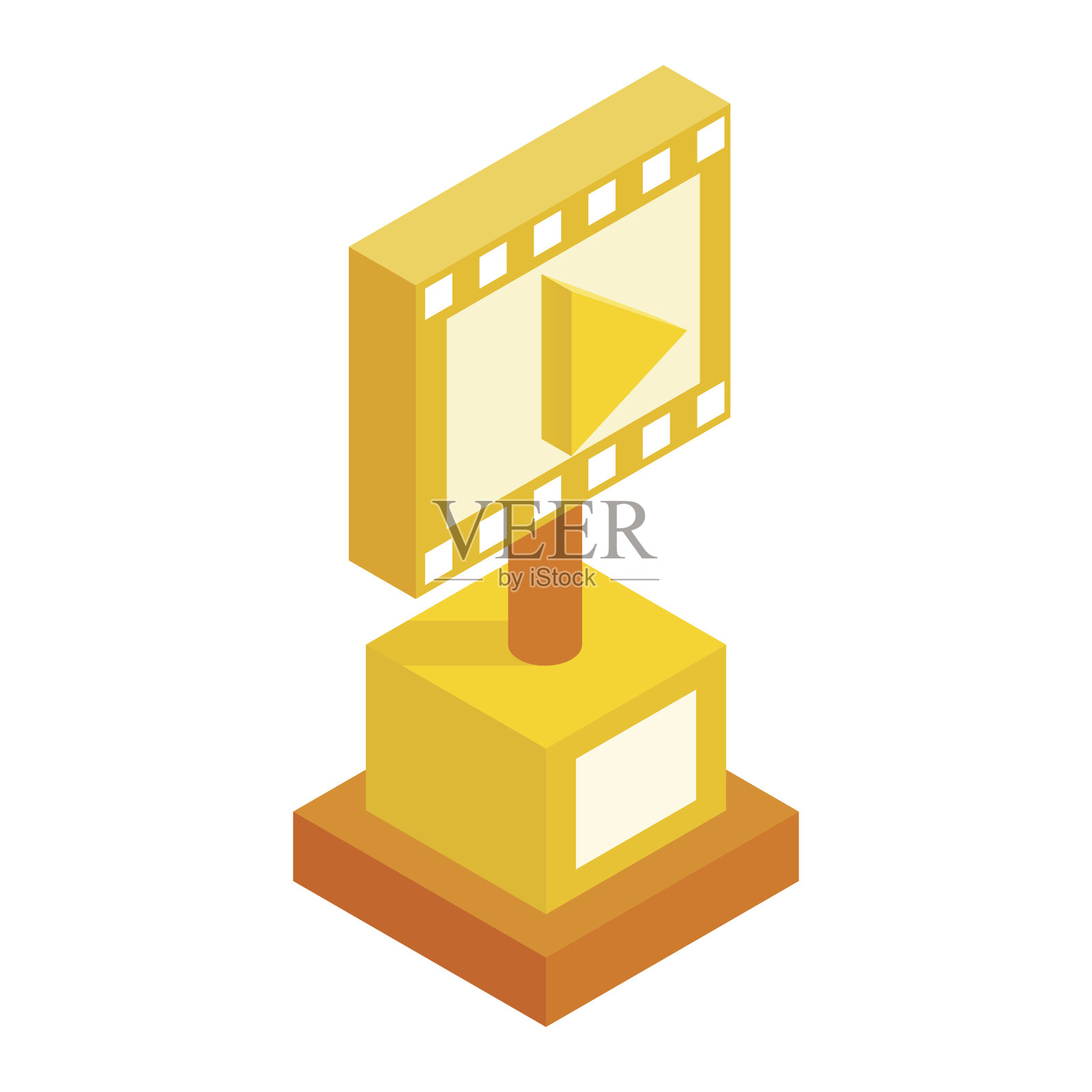 电影奖等距3d图标插画图片素材