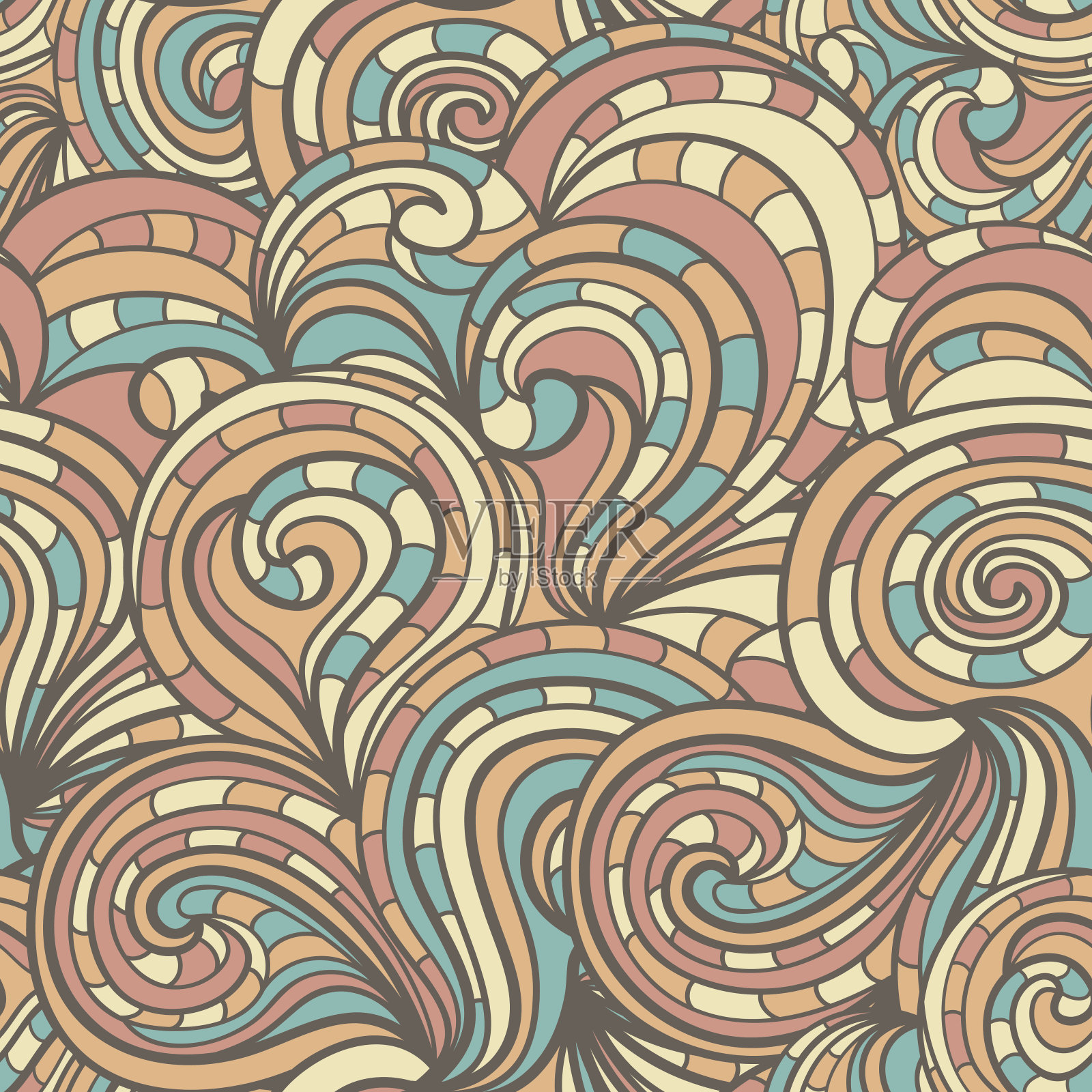 卷花图案的背景插画图片素材