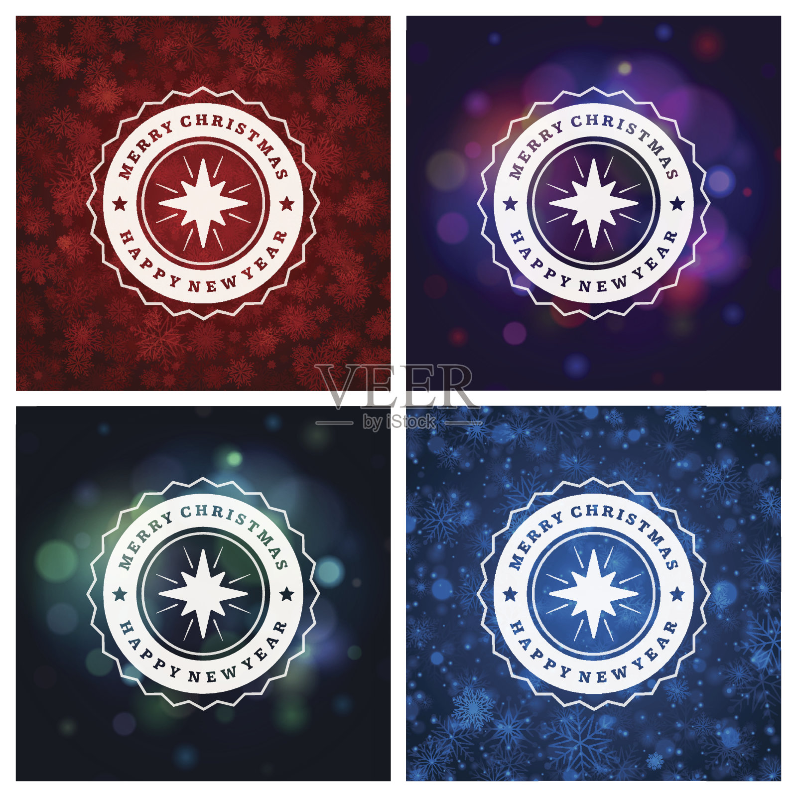 圣诞排版贺卡设计集。设计模板素材